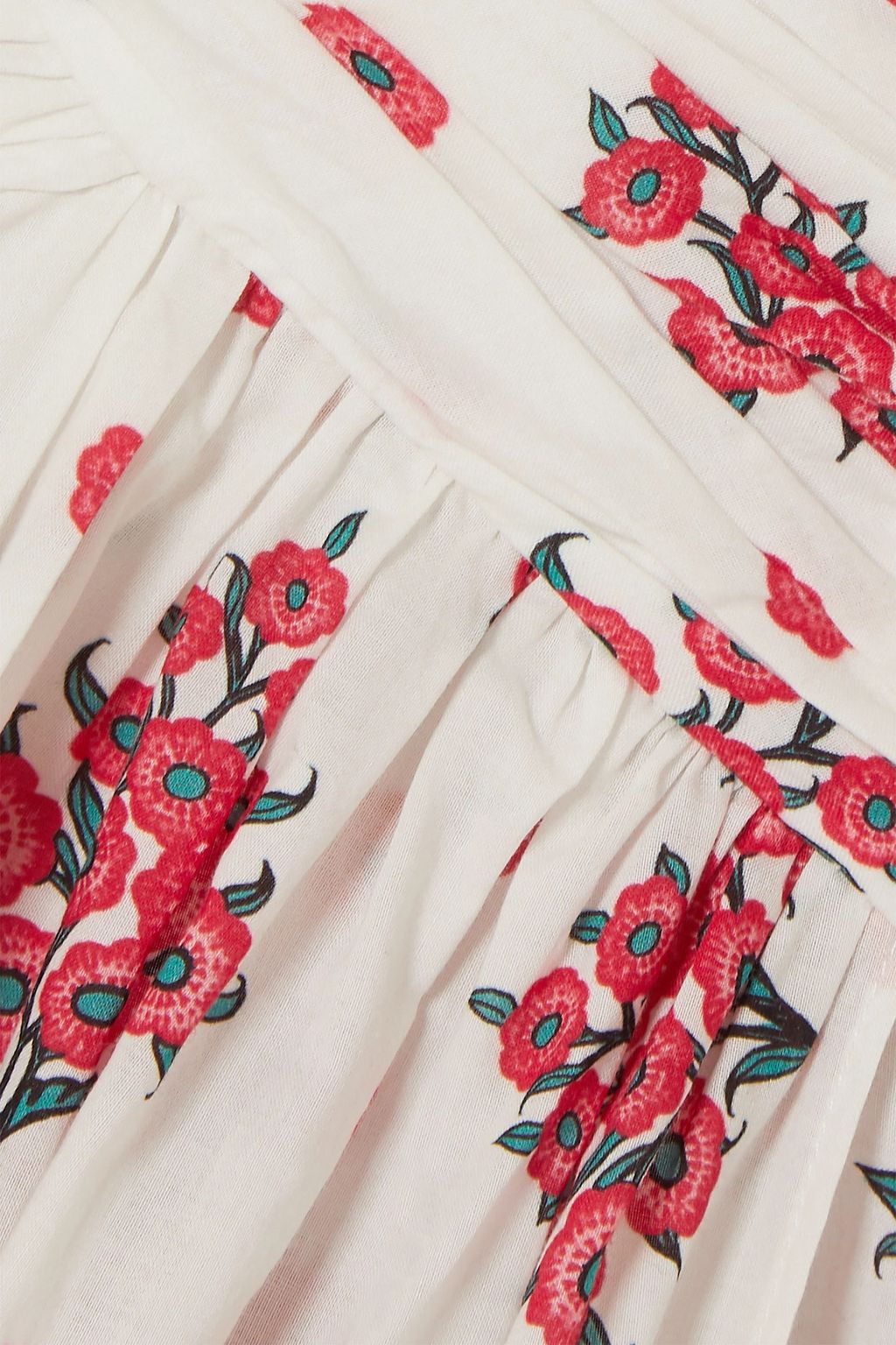 REBECCA DE RAVENEL Dandelion strapless floral-print cotton maxi dress