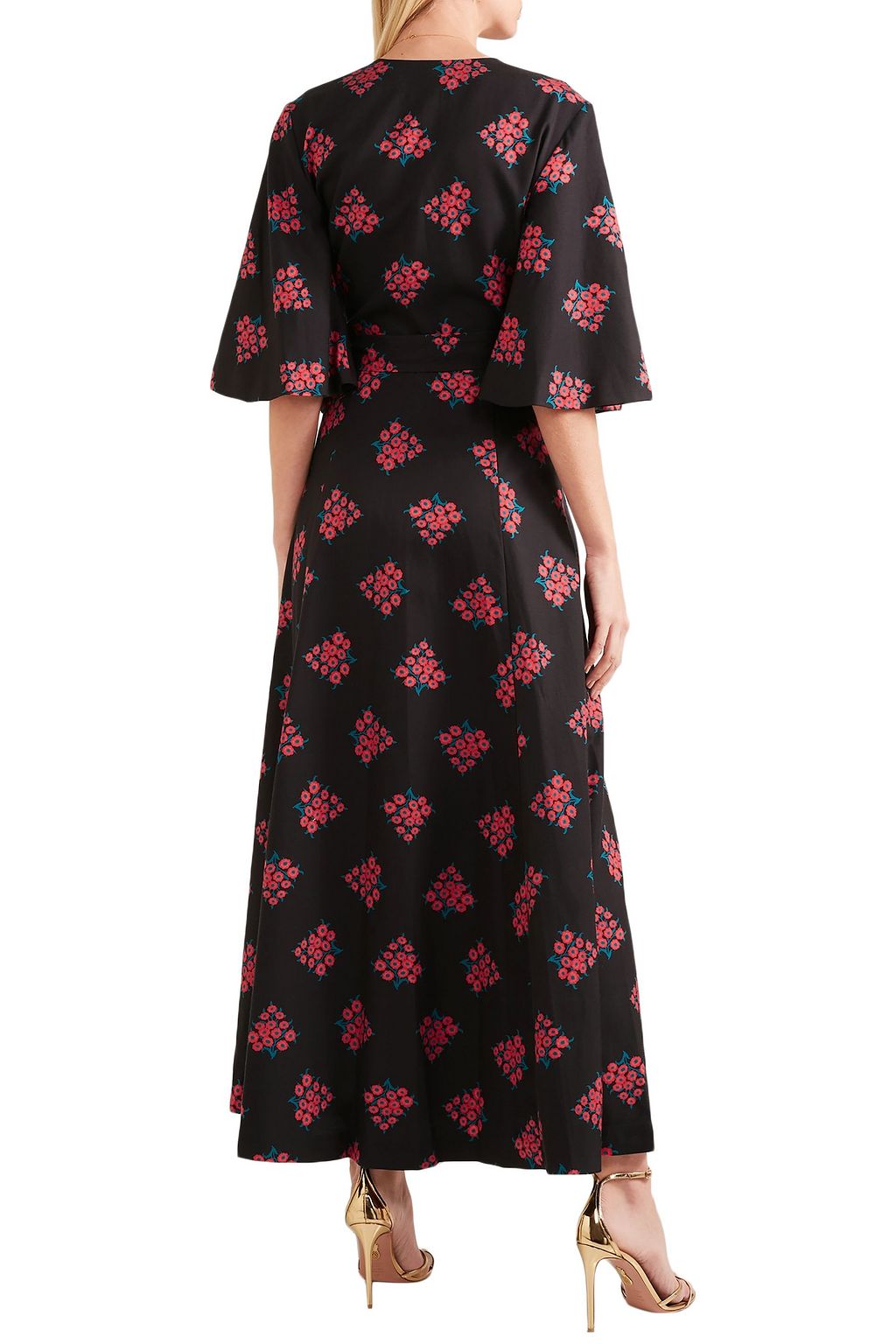 REBECCA DE RAVENEL Daisy floral-print cotton and silk-blend wrap dress