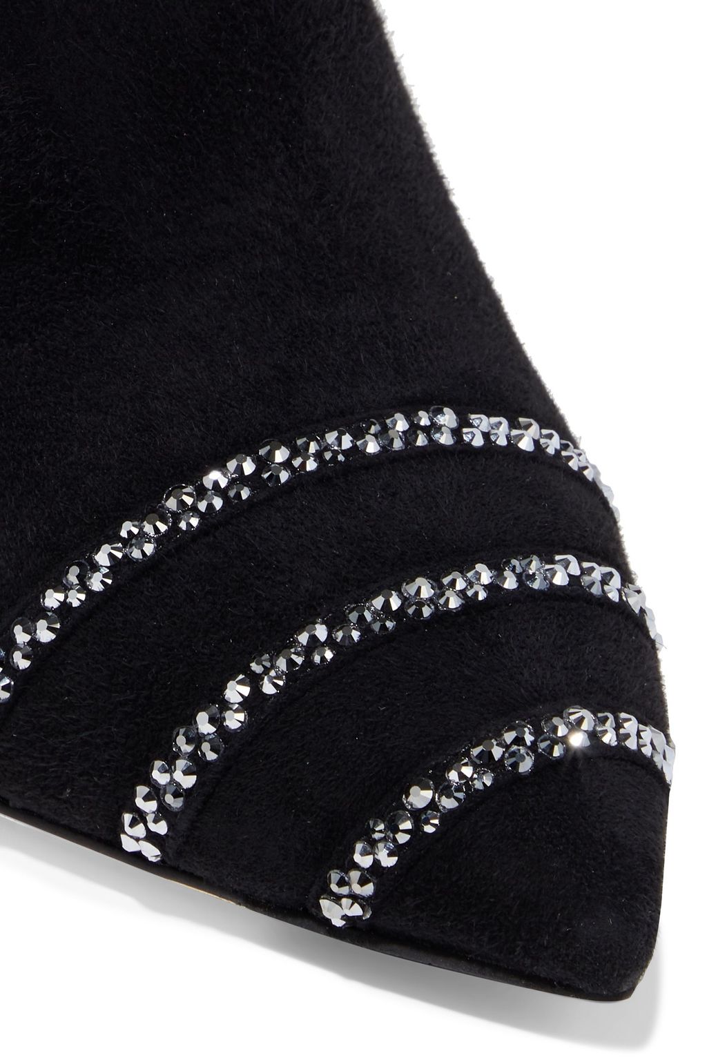 JIMMY CHOO Boo 100 crystal-embellished suede ankle boots