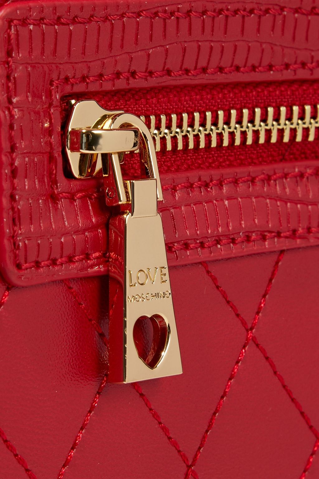 LOVE MOSCHINO Quilted embellished faux leather tote