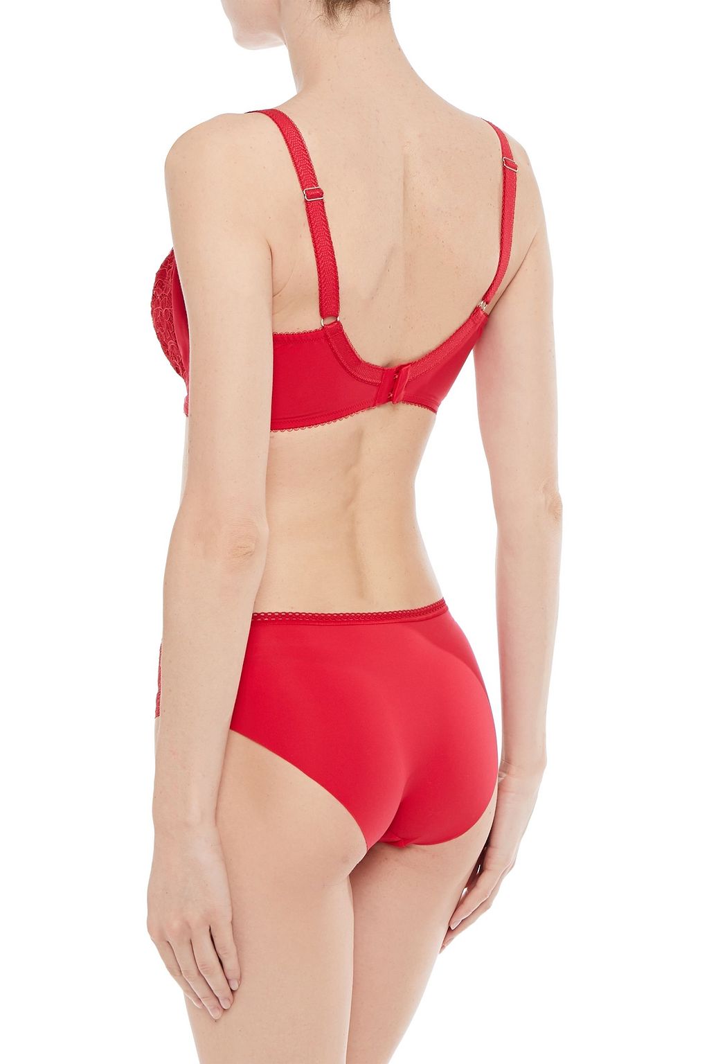 WACOAL Eternal jersey-paneled corded lace underwired bra