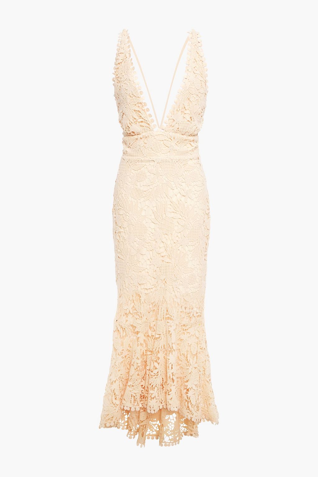 lucy print fluted midi dress