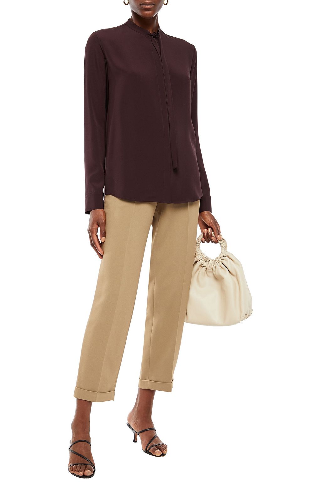 THE ROW Bluse aus Crêpe mit Bindedetail
