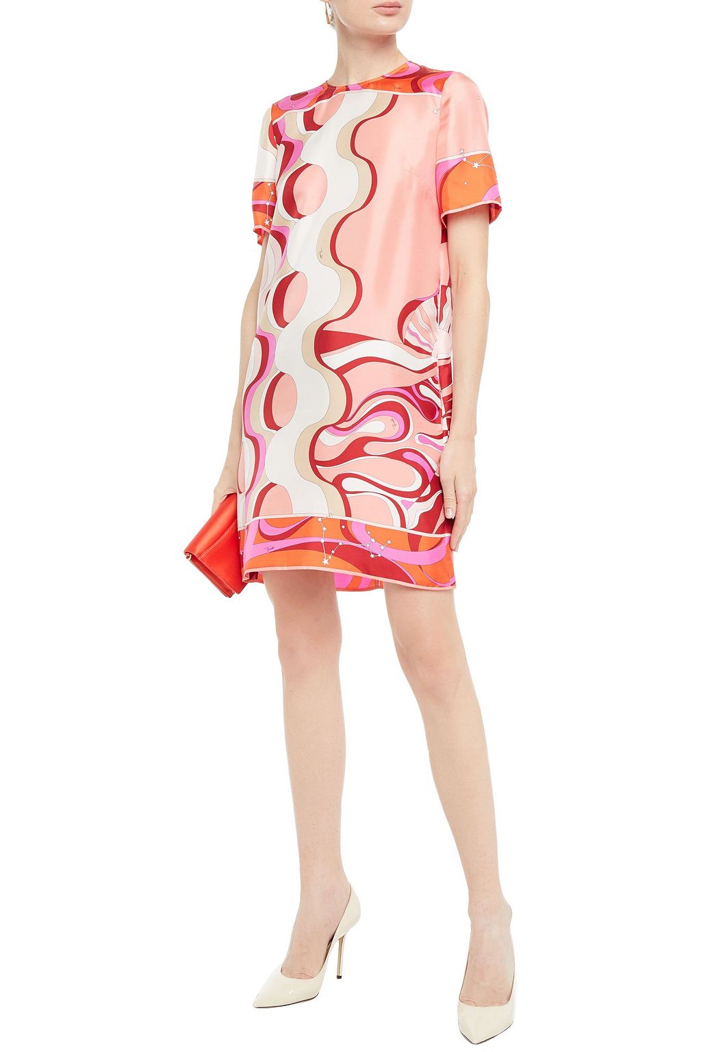 PUCCI Printed silk-twill mini dress