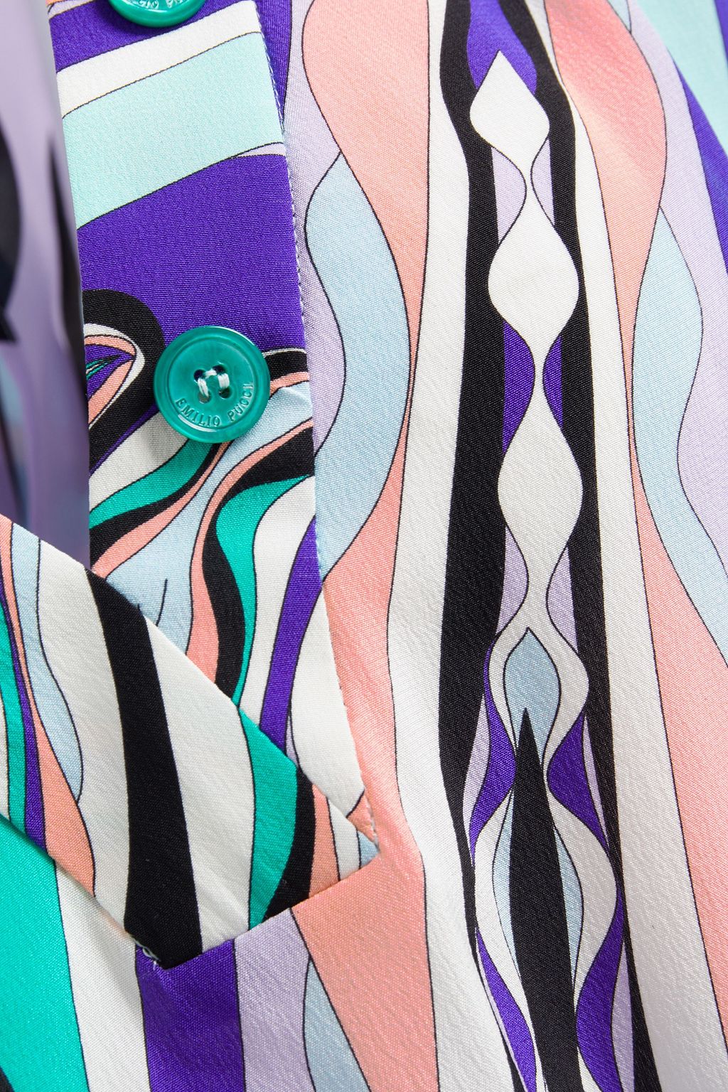 PUCCI Pleated printed silk crepe de chine dress