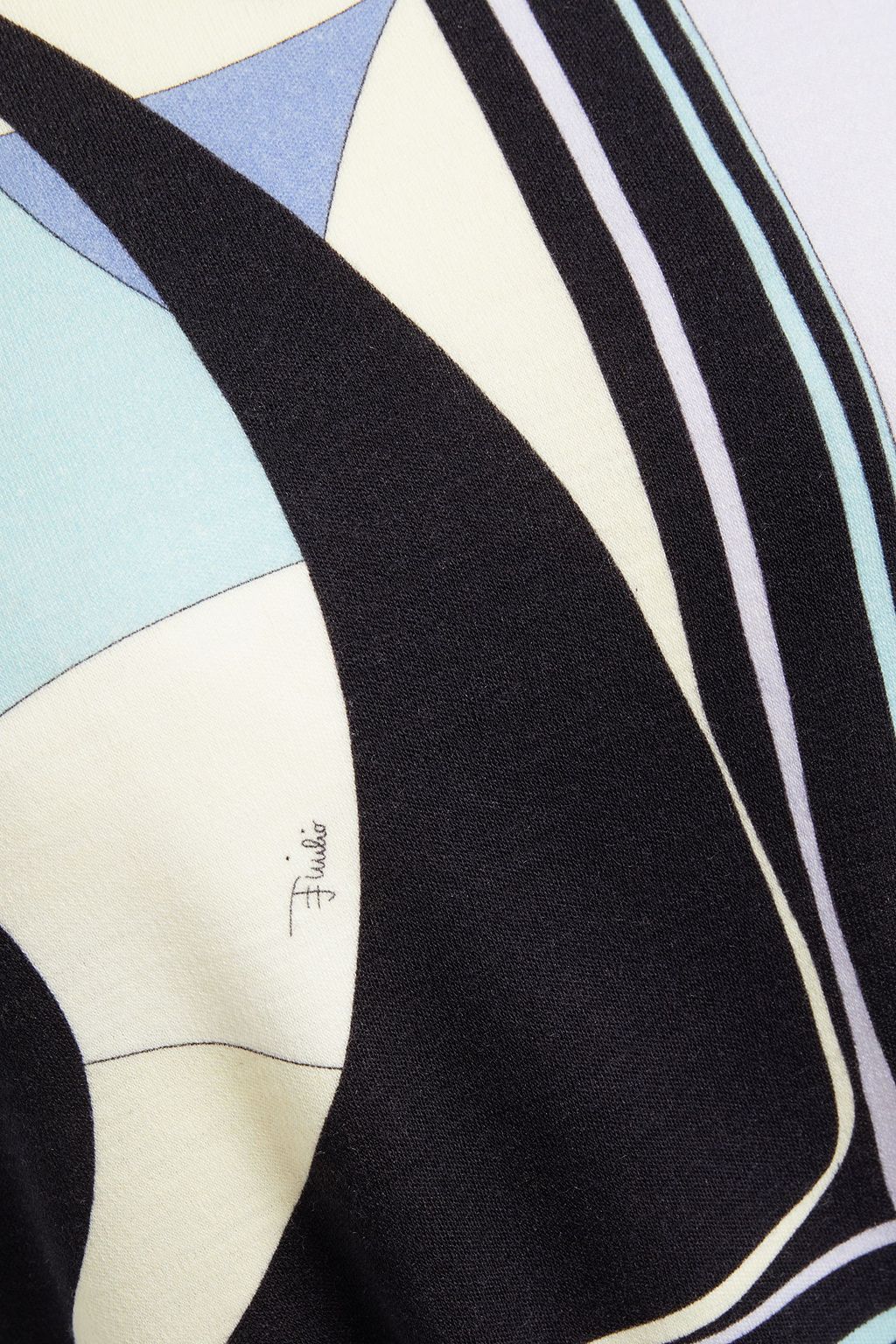 PUCCI Belted printed wool-blend jersey midi dress