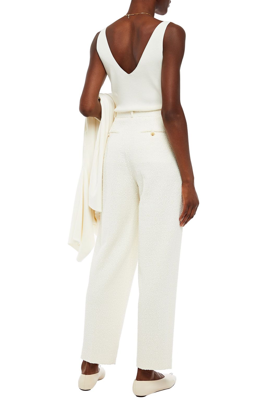 THE ROW Landely bouclé straight-leg pants