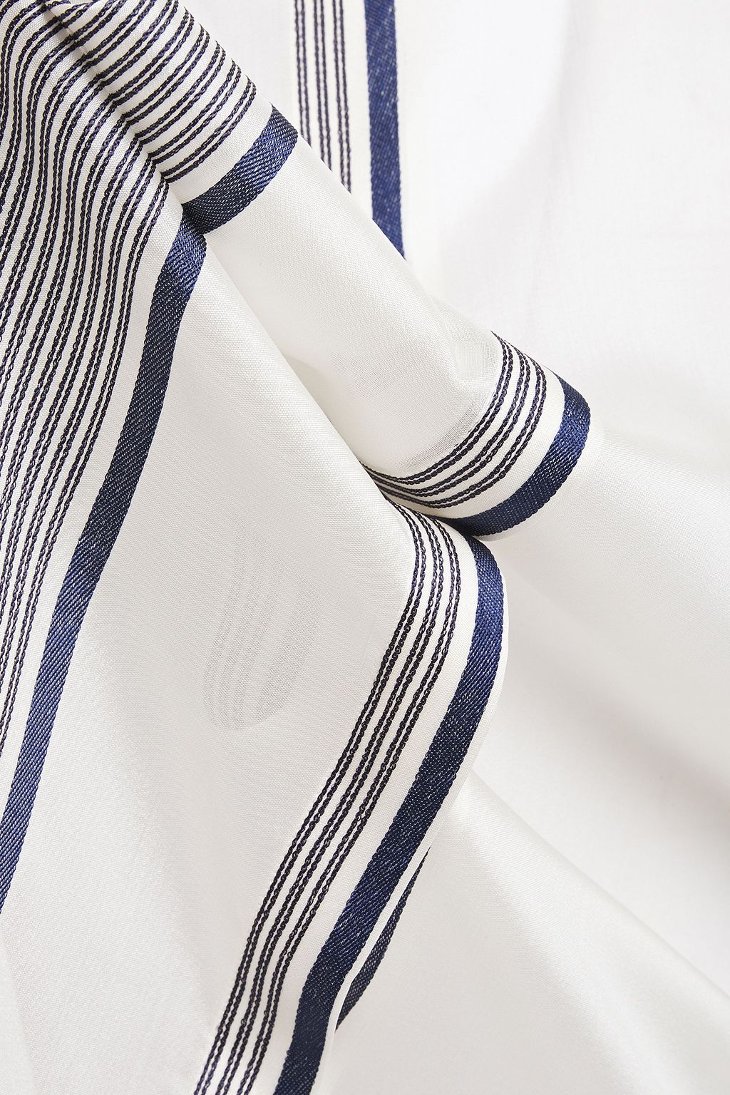 THE ROW Striped silk-jacquard shirt