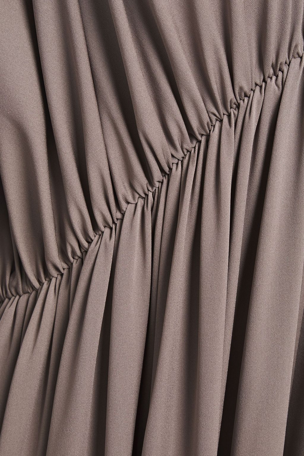 THE ROW Sasha gathered silk-blend satin midi dress
