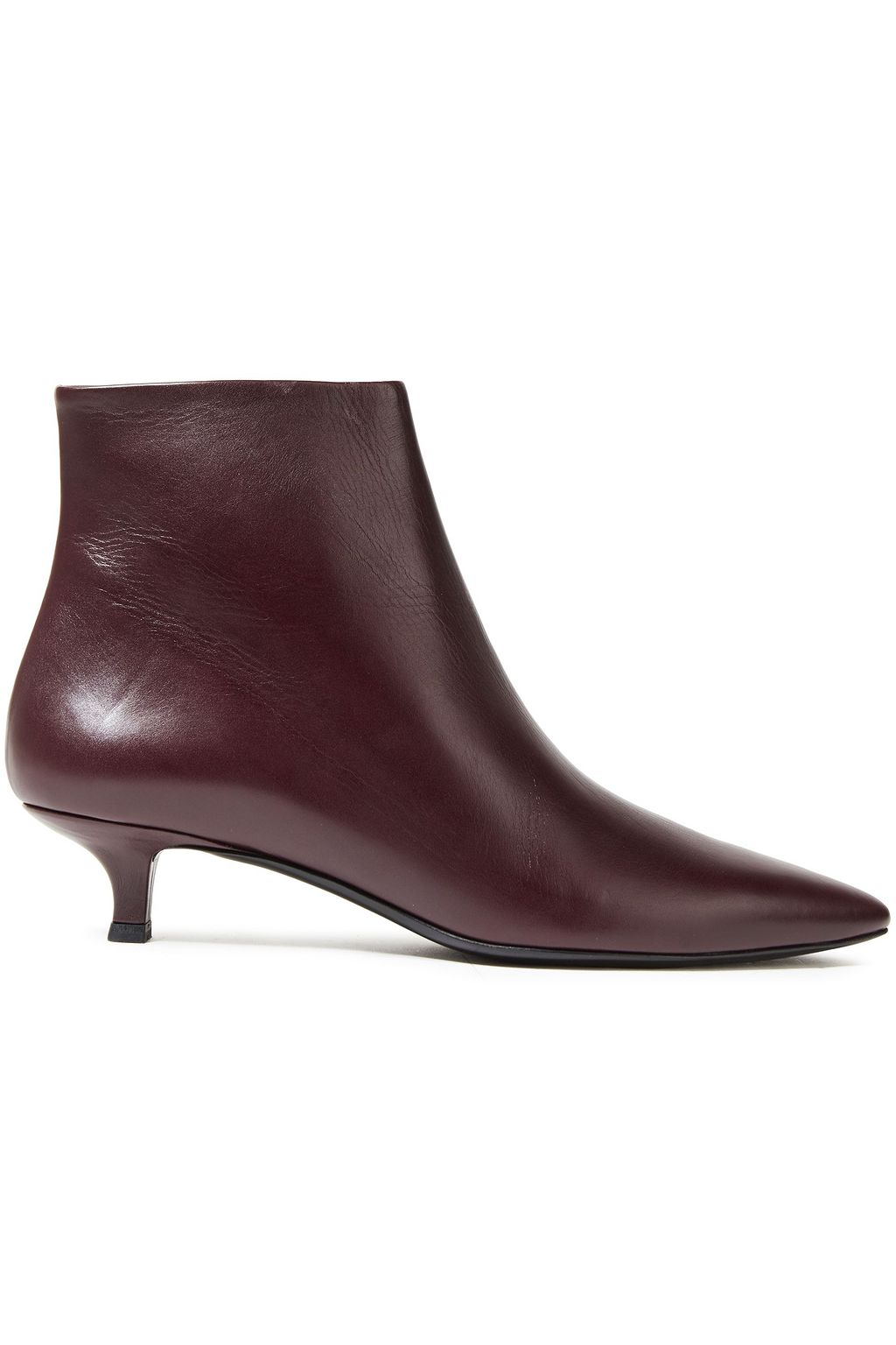 burgundy leather ankle boots