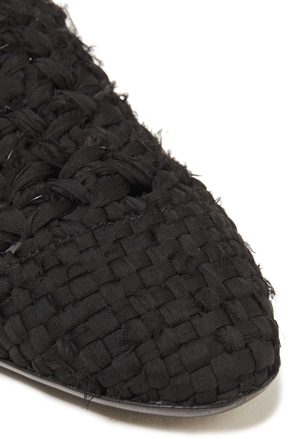 THE ROW Capri frayed woven chiffon slippers