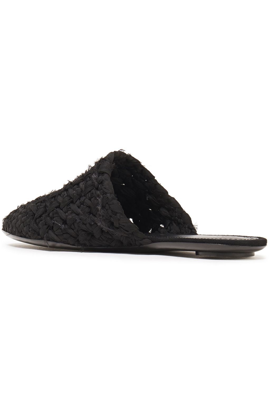 THE ROW Capri frayed woven chiffon slippers