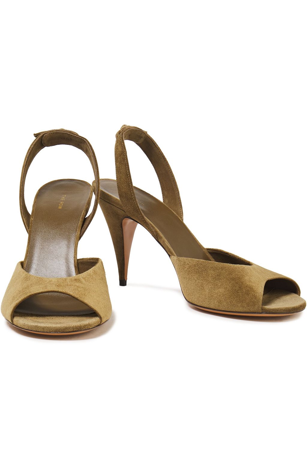 THE ROW Swing suede slingback sandals