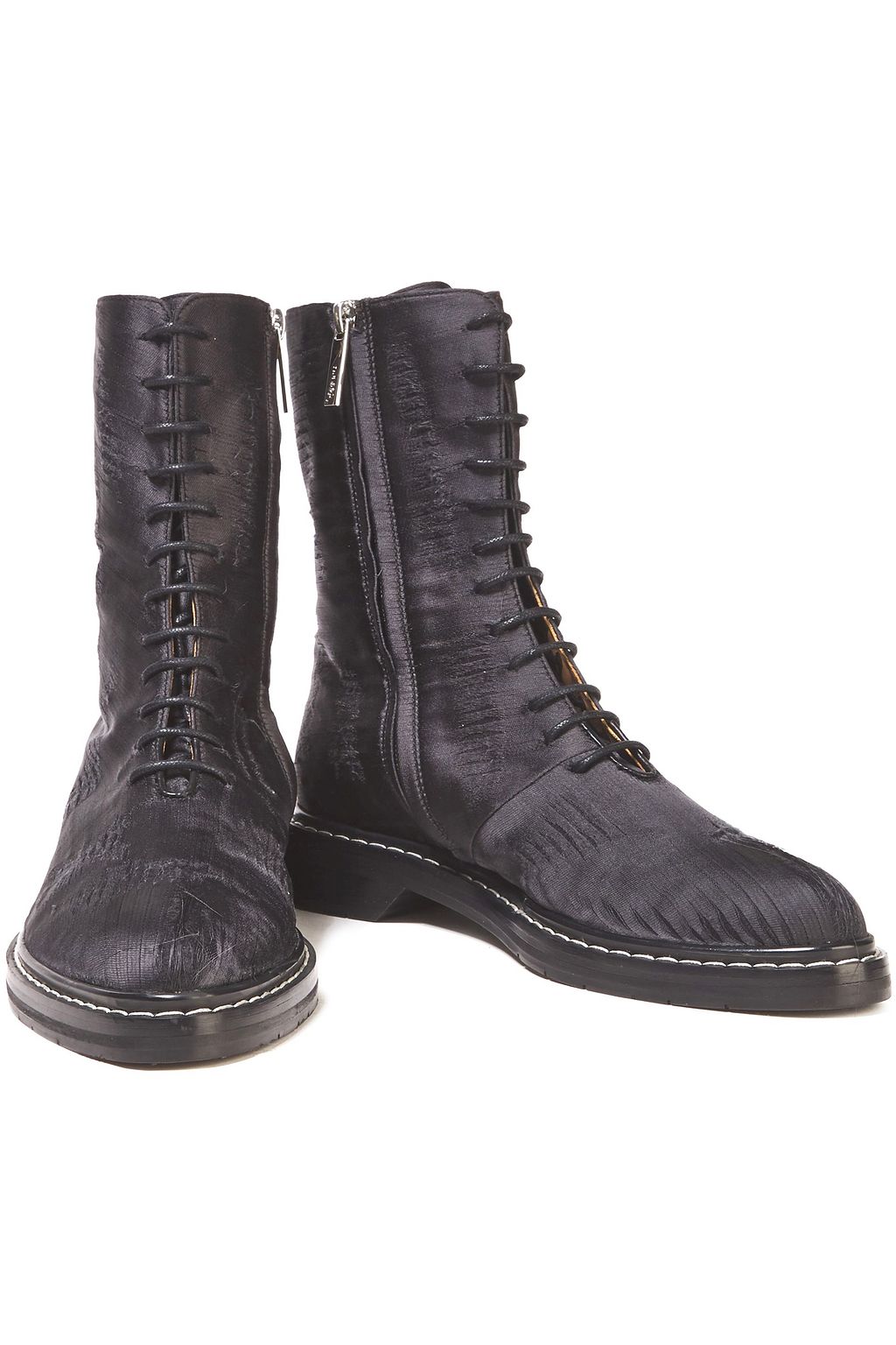 The row fara leather combat boots hotsell