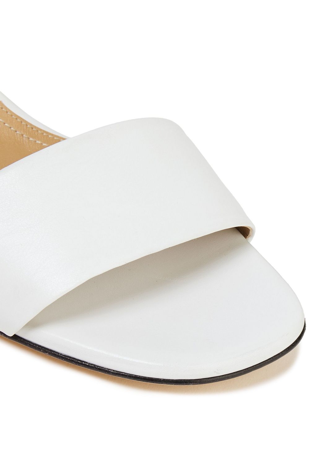 THE ROW Hanna lace-up leather and chiffon sandals