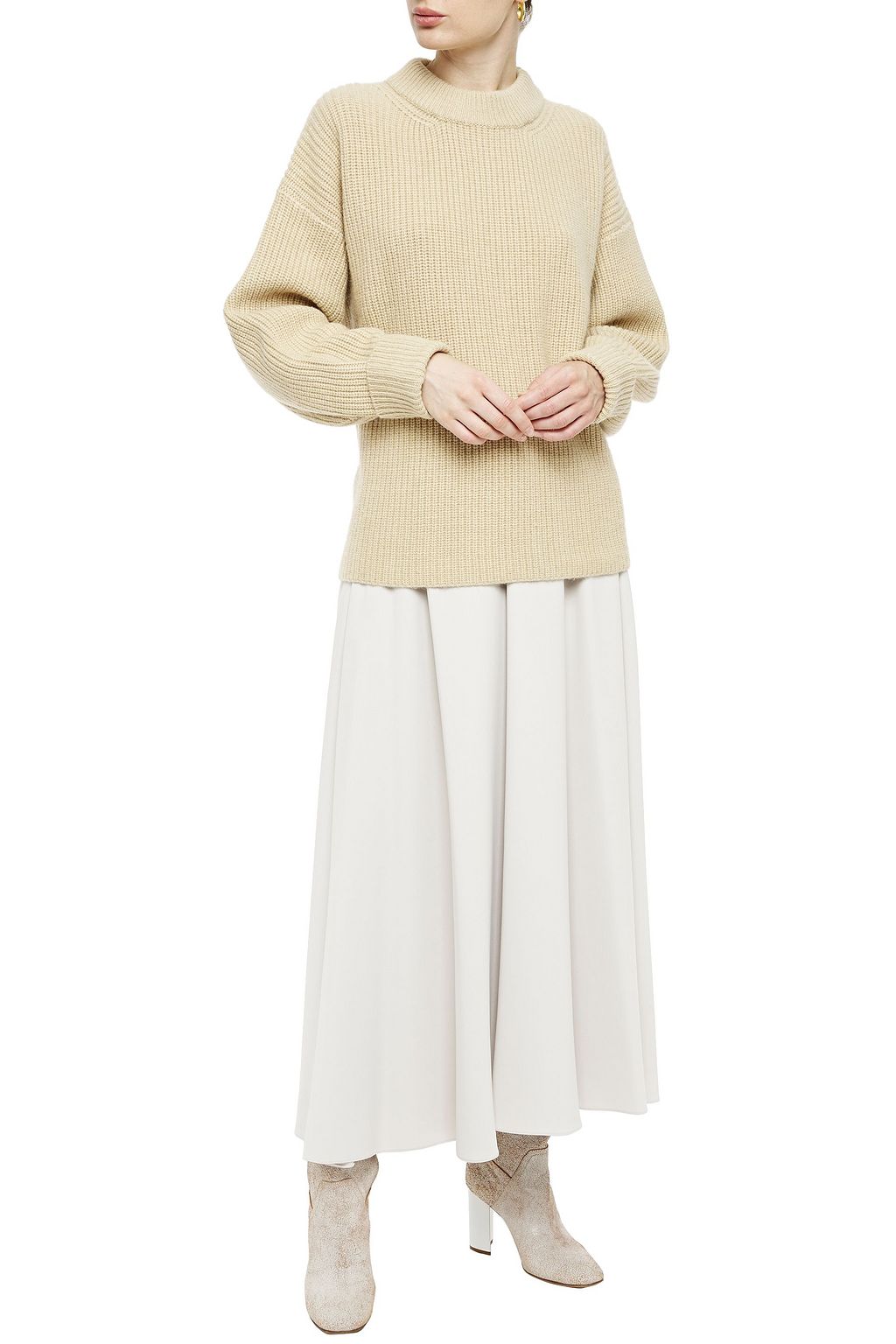 THE ROW Delia ribbed camel hair sweater