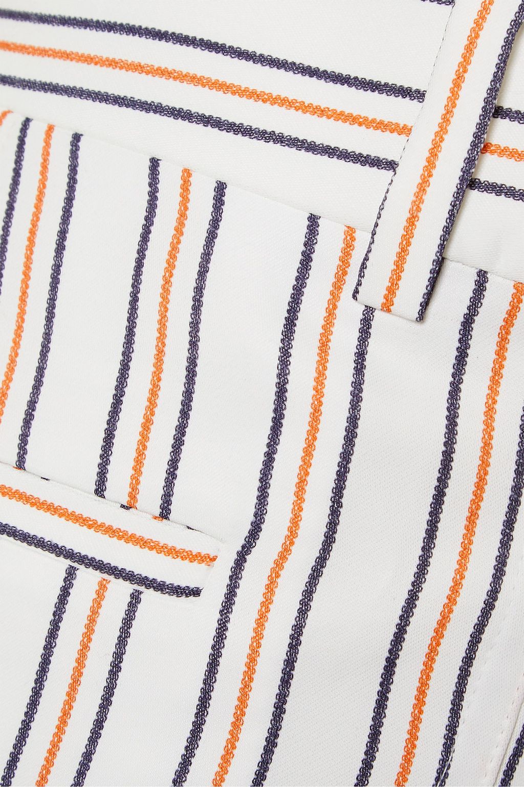 VICTORIA BECKHAM Striped crepe de chine straight-leg pants