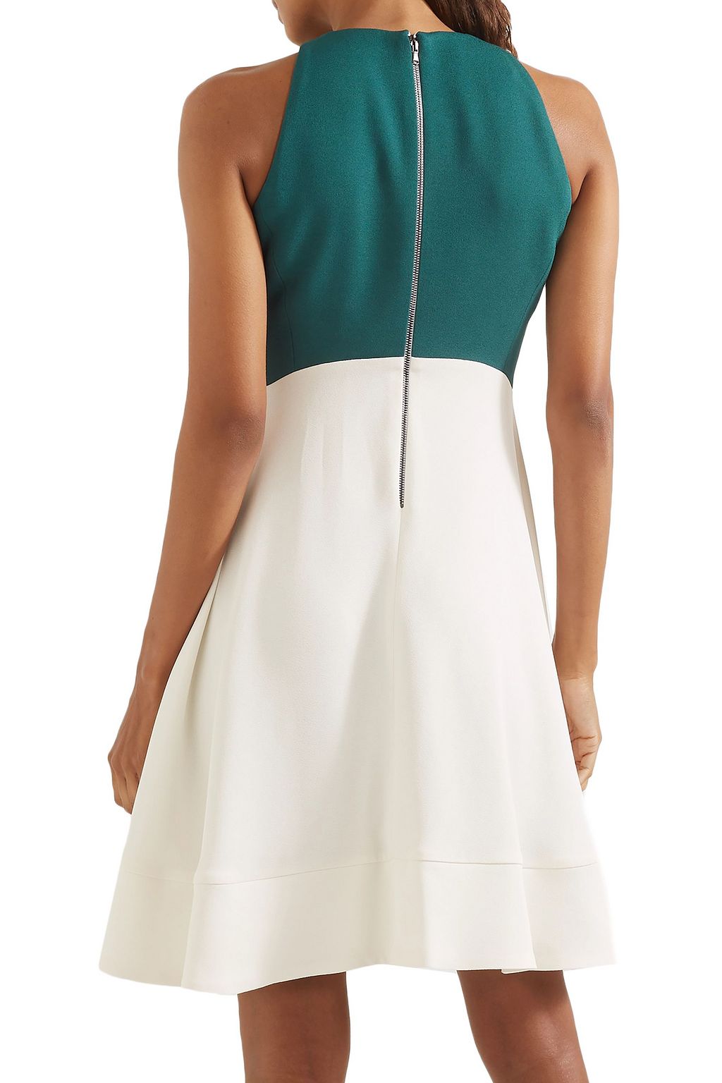 ANTONIO BERARDI Two-tone crepe mini dress