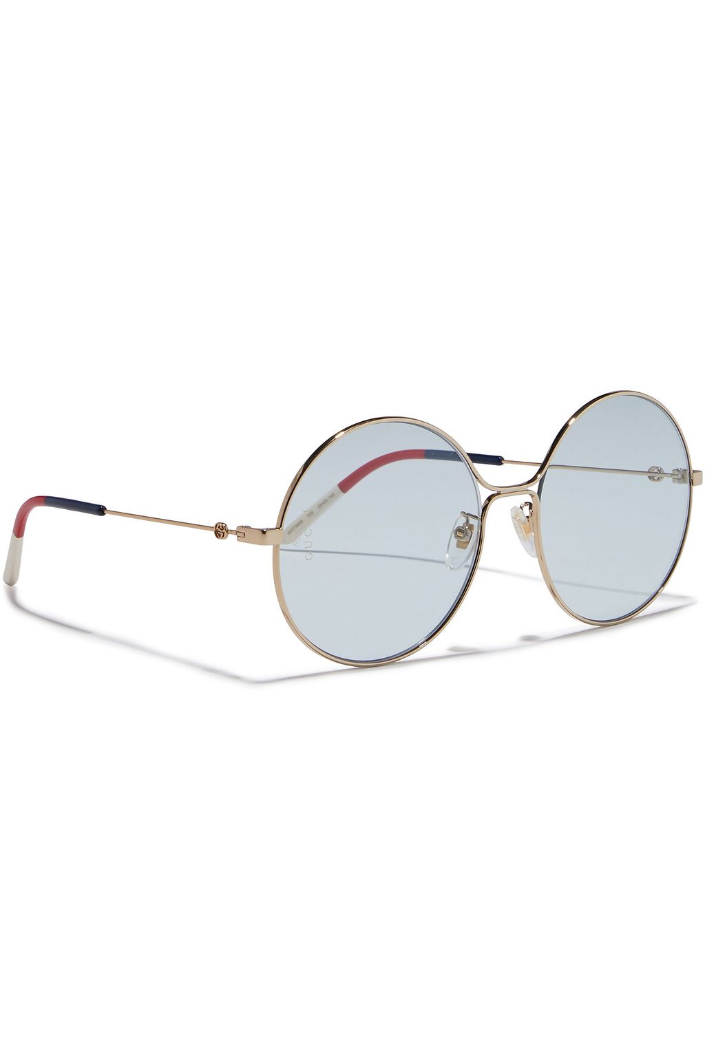 GUCCI Round-frame gold-tone sunglasses
