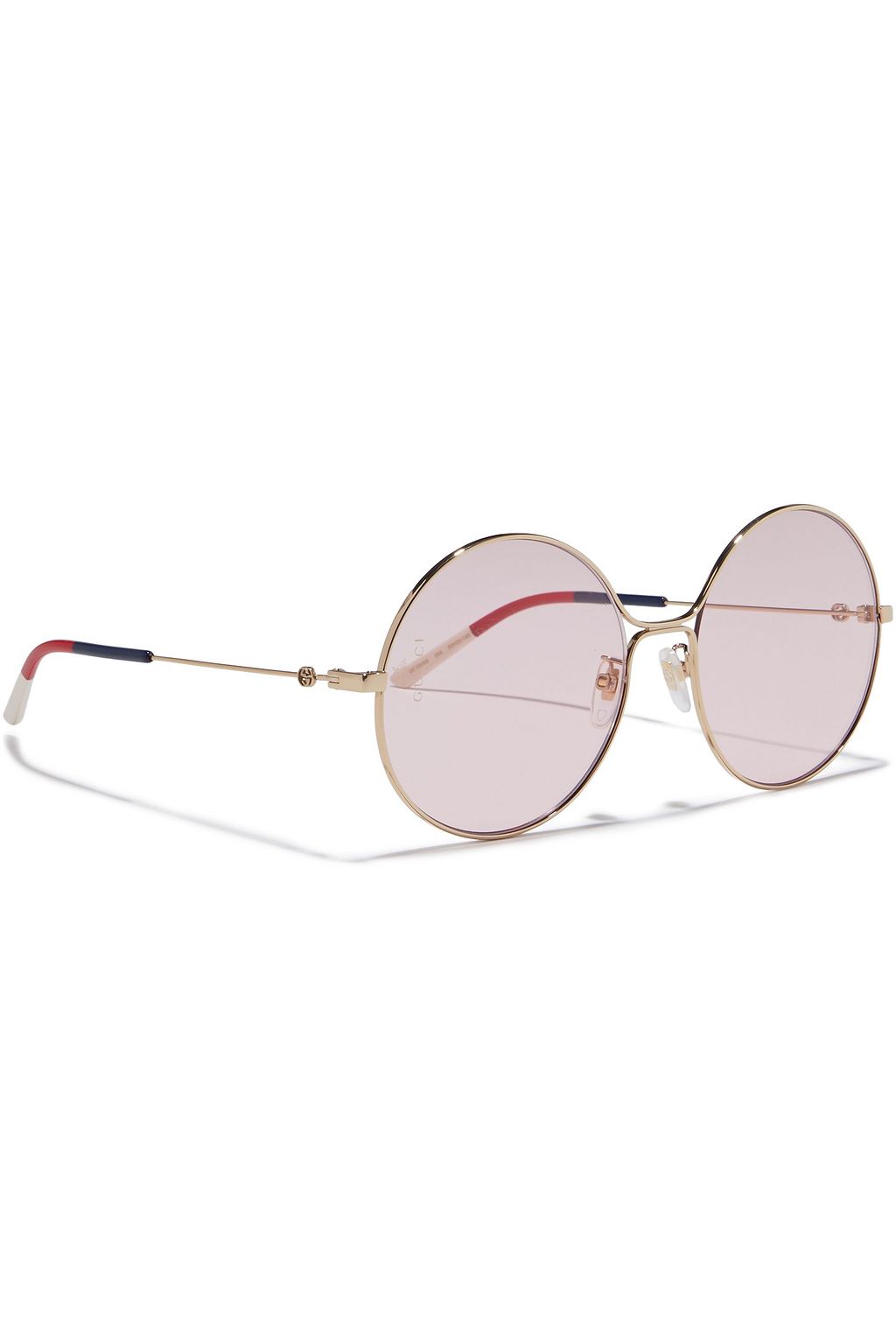 GUCCI Round-frame gold-tone sunglasses