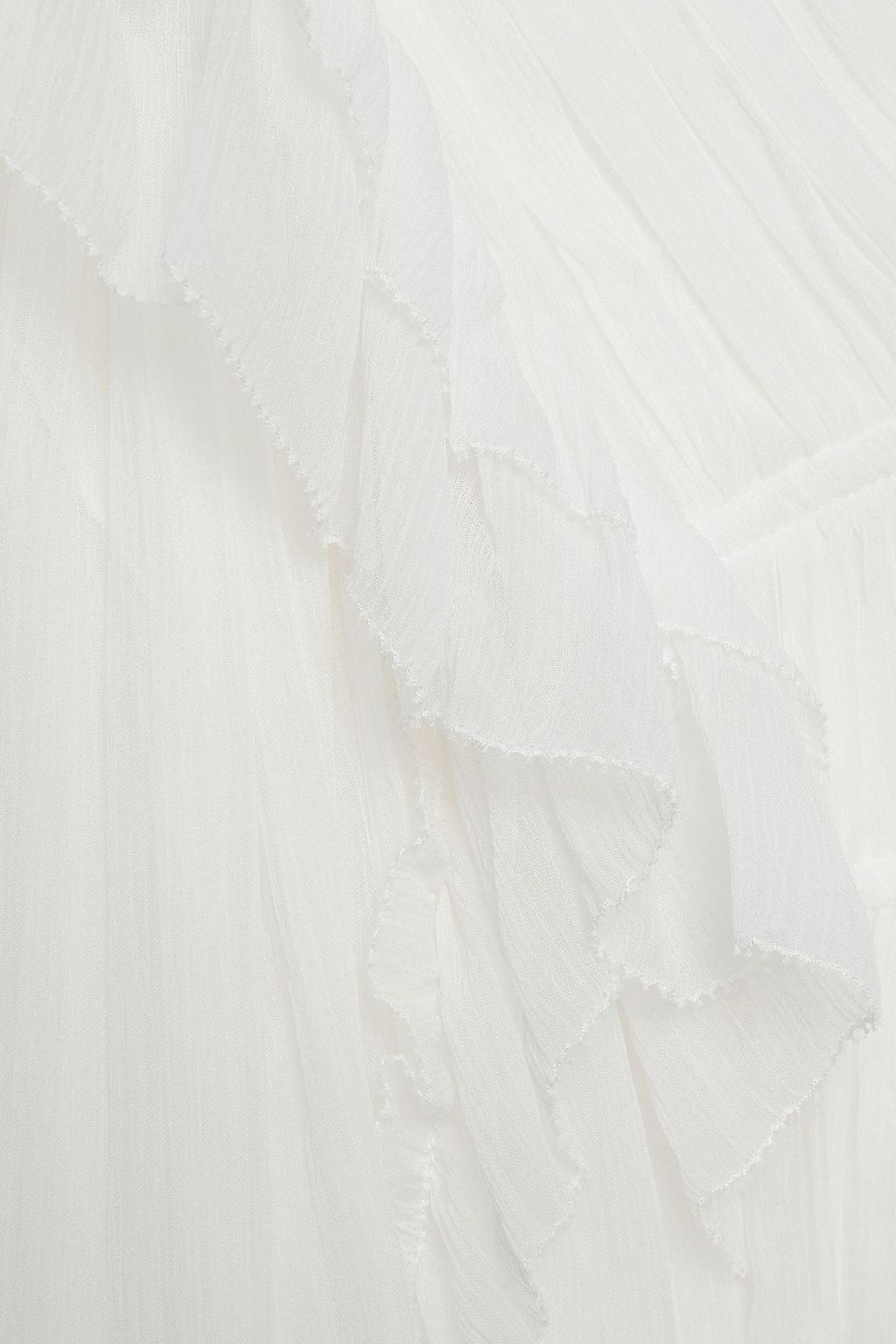 ULLA JOHNSON Isolde ruffled silk-crepon blouse