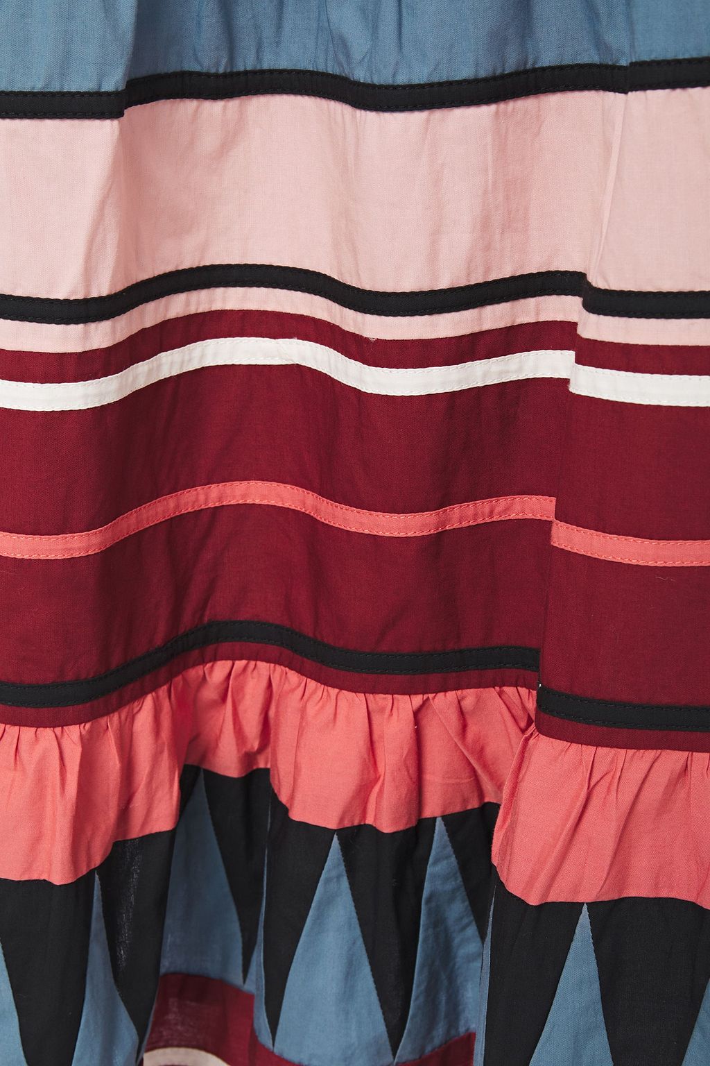 ULLA JOHNSON Gathered printed cotton-poplin midi skirt