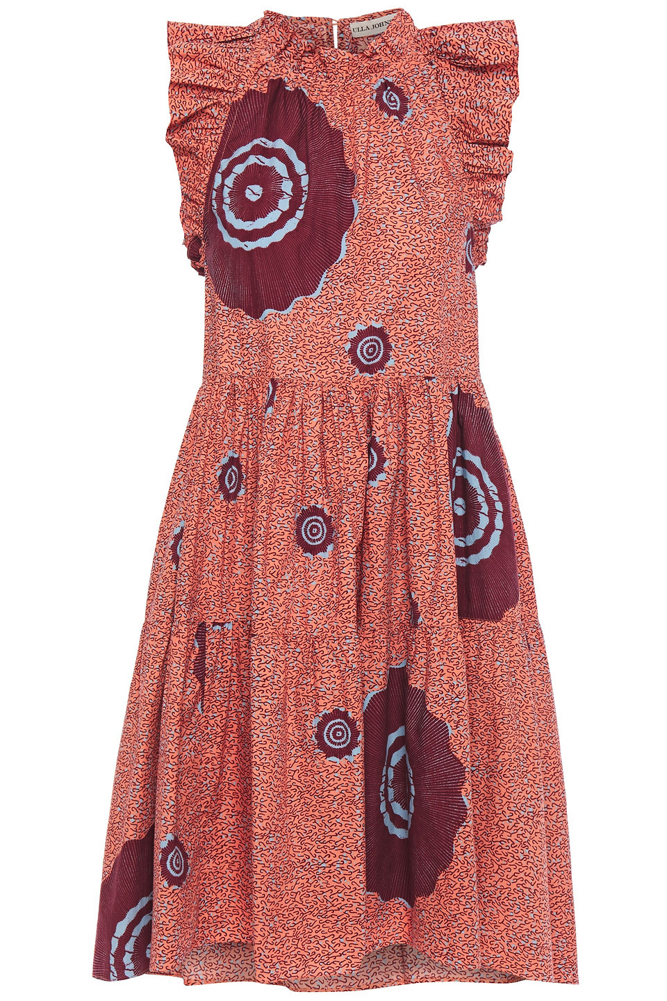 Ulla Johnson Woman Ruffled Printed Cotton-poplin Dress Peach Size 4
