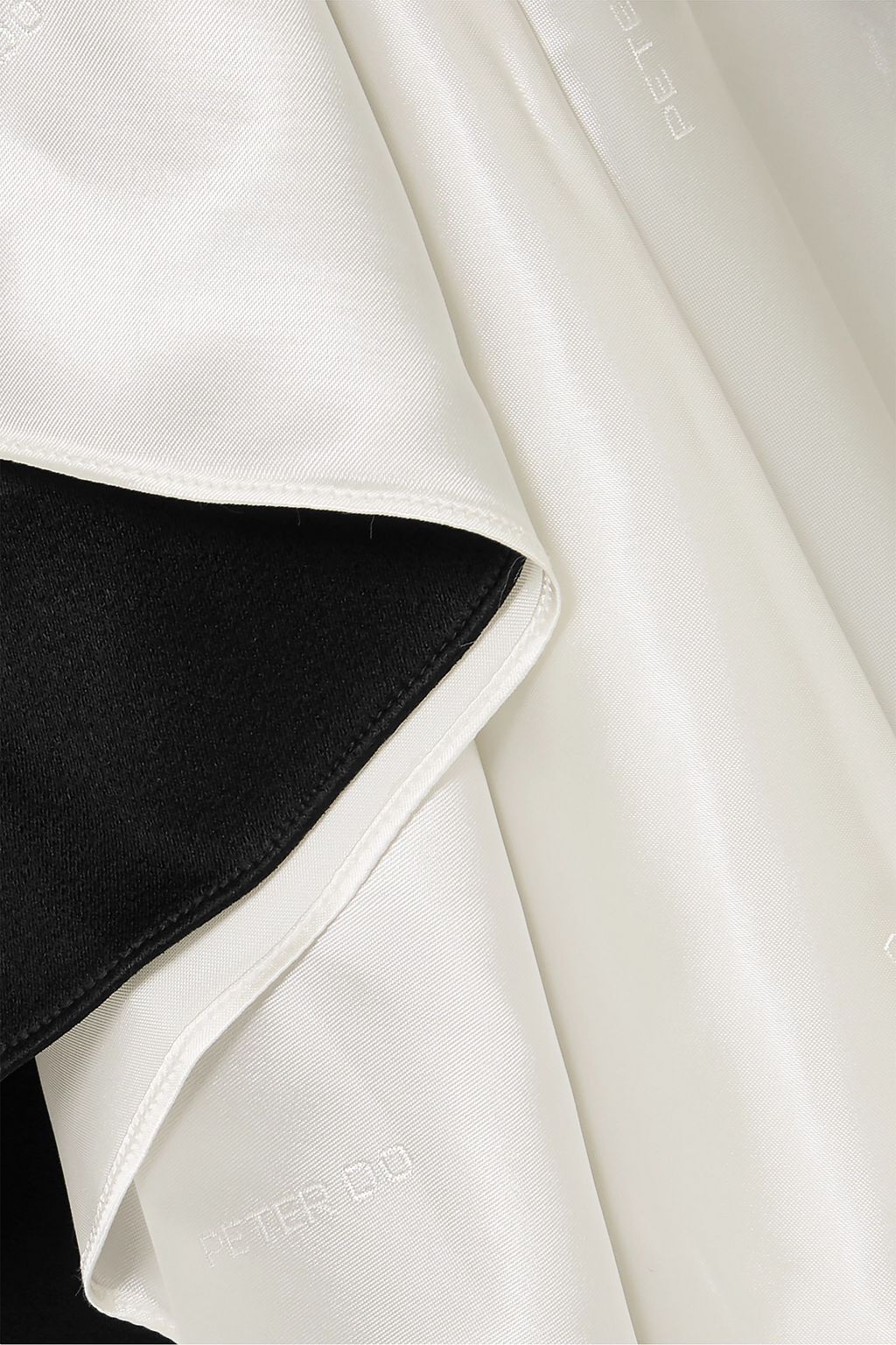 PETER DO Asymmetric two-tone crepe and satin mini dress