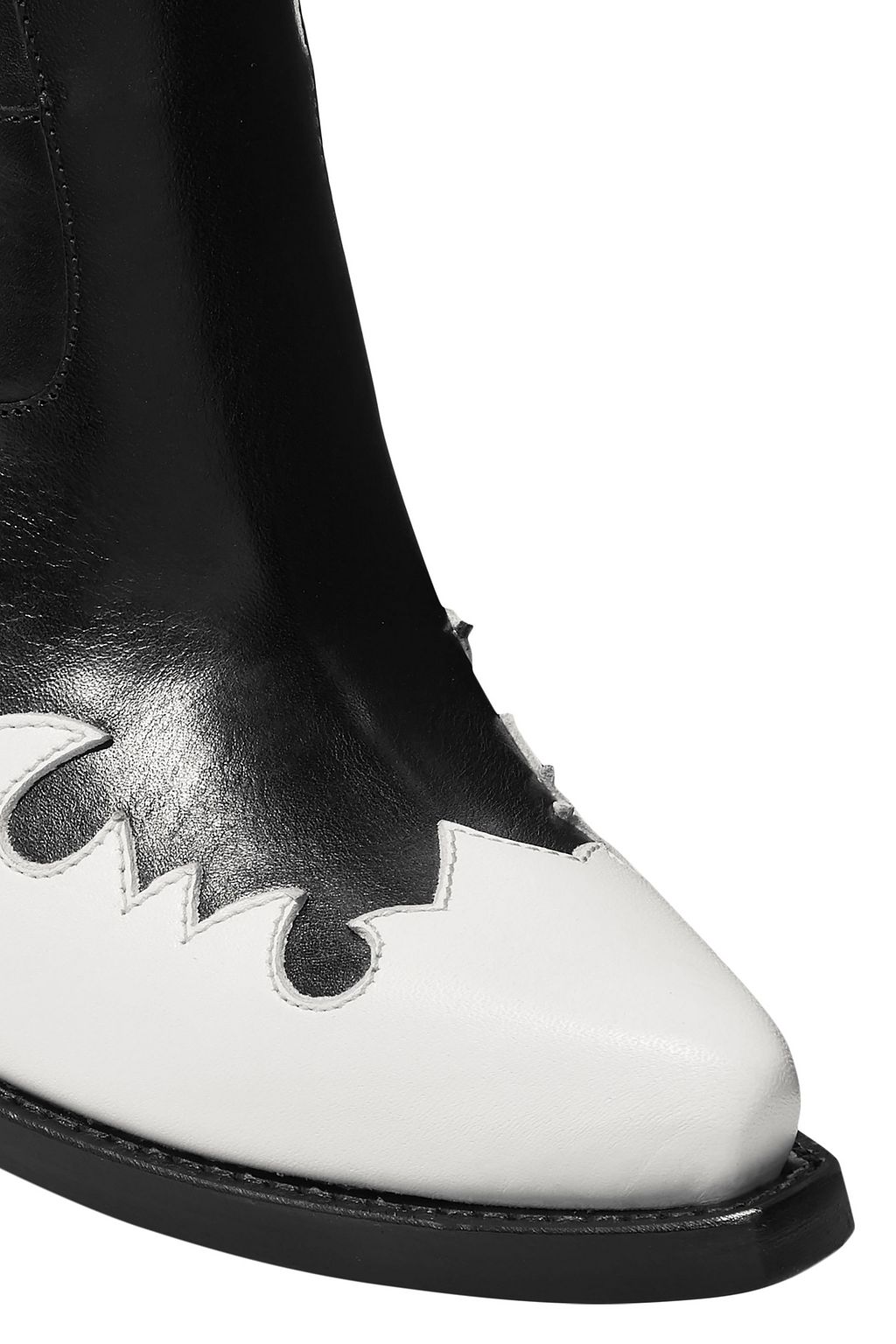 VETEMENTS Kick-Ass two-tone leather ankle boots