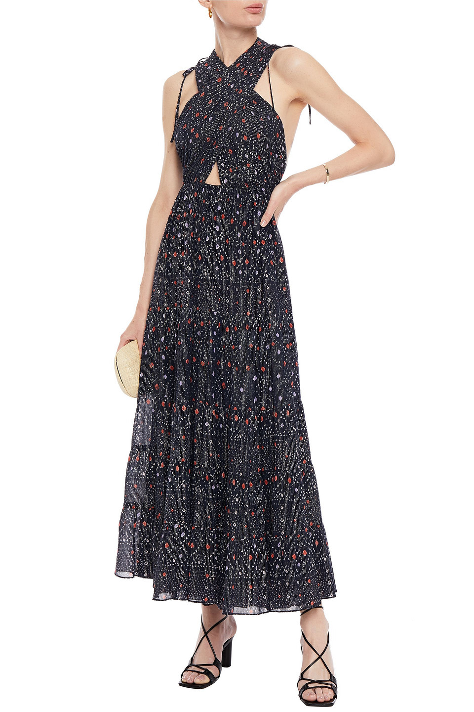 ulla johnson metallic dress