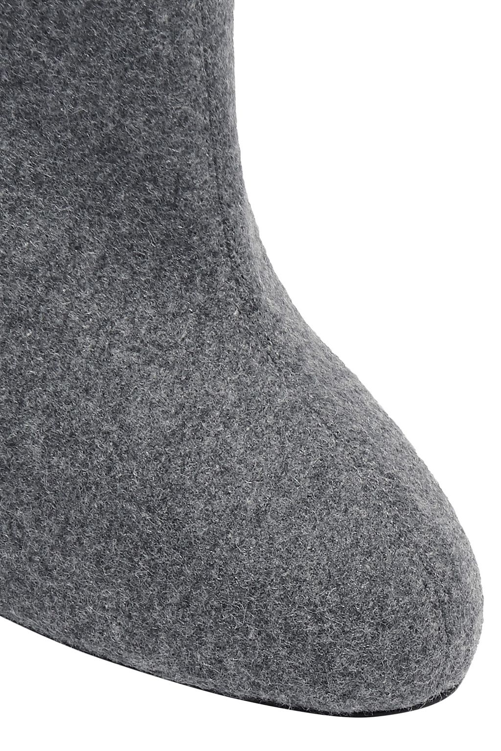 DRIES VAN NOTEN Wool and silk-blend felt ankle boots