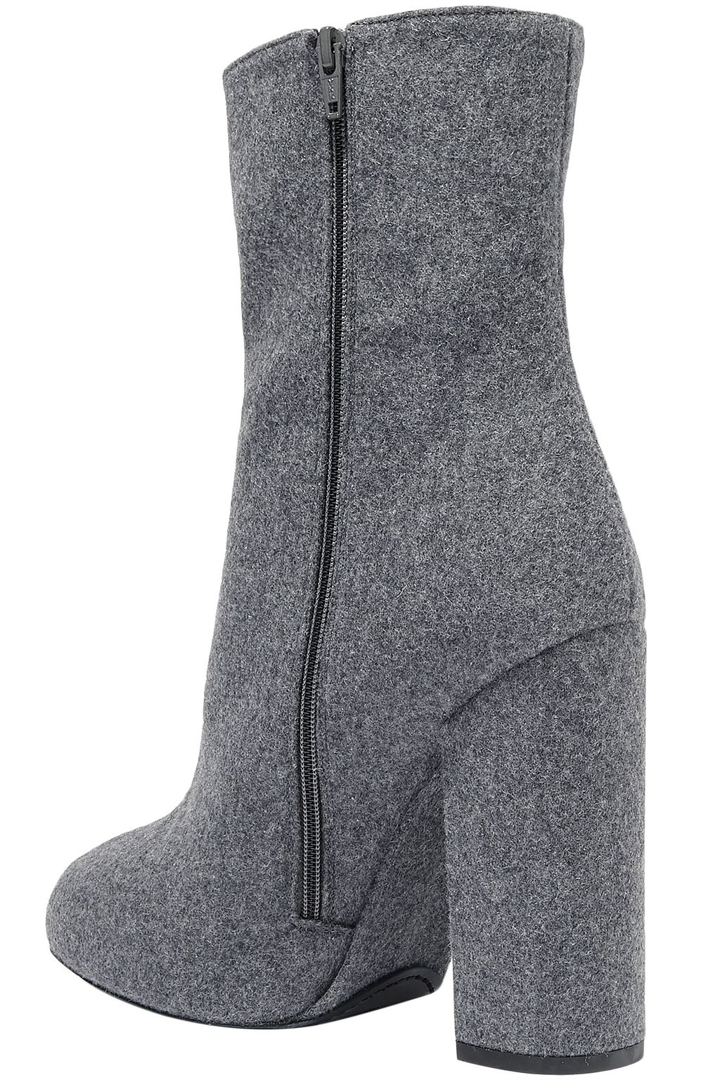 DRIES VAN NOTEN Wool and silk-blend felt ankle boots