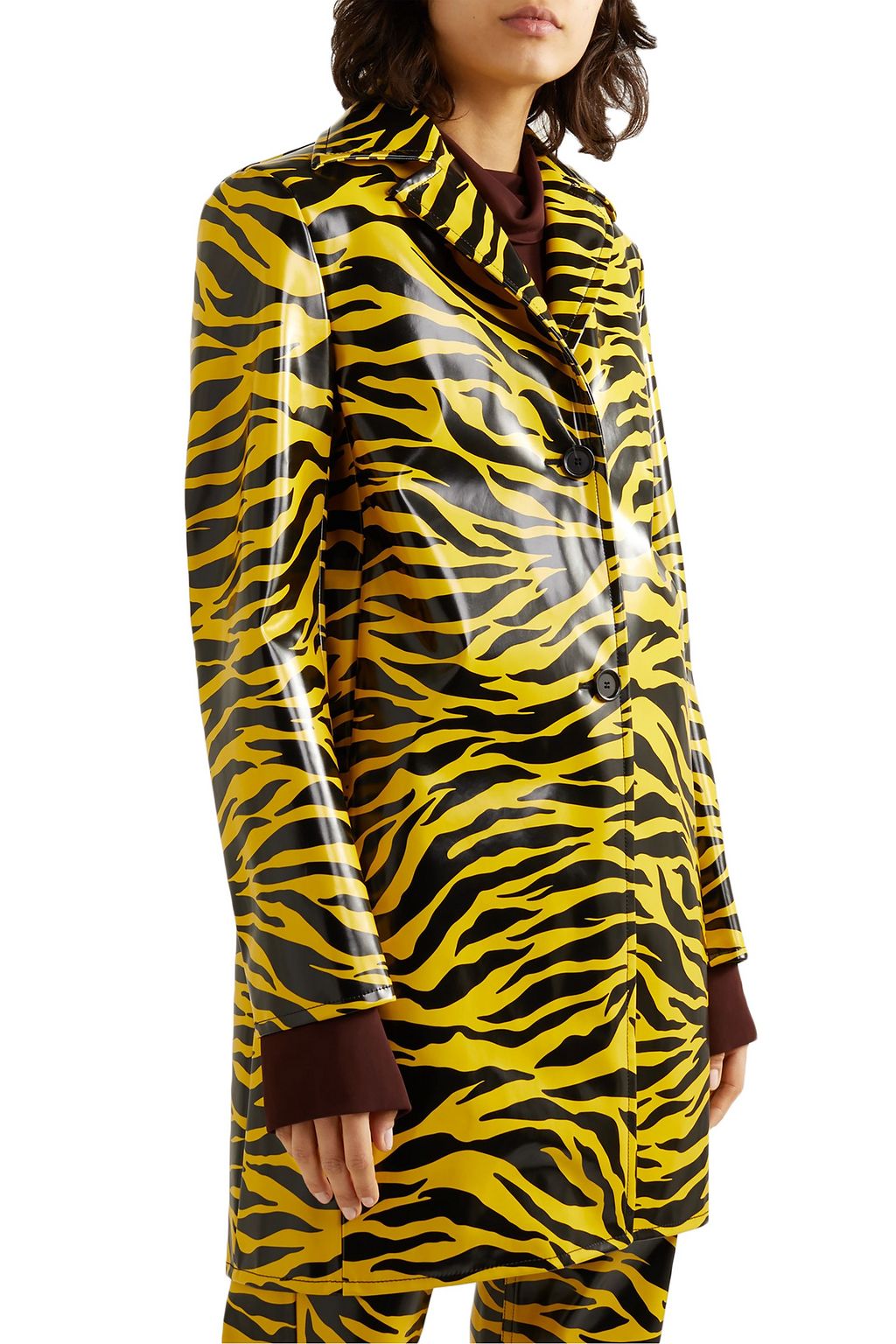 KWAIDAN EDITIONS Tiger-print PU coat