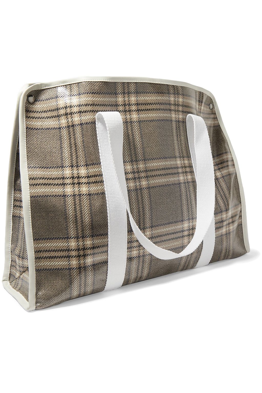 KASSL EDITIONS Medium checked coated-canvas tote
