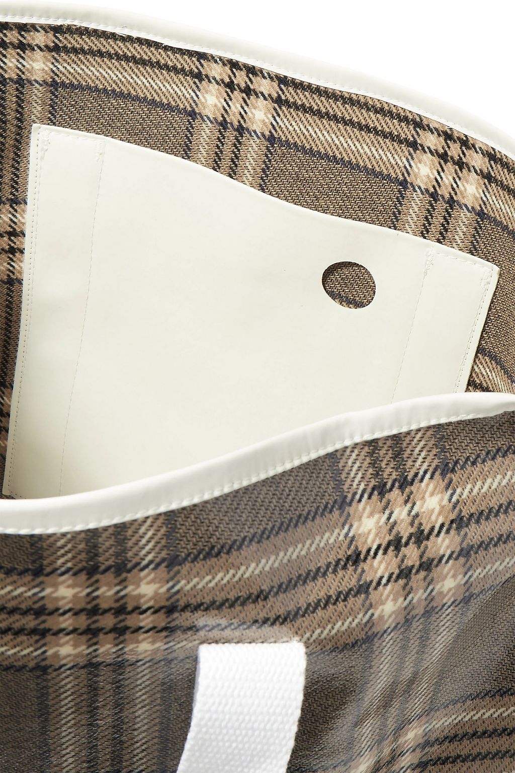 KASSL EDITIONS Medium checked coated-canvas tote