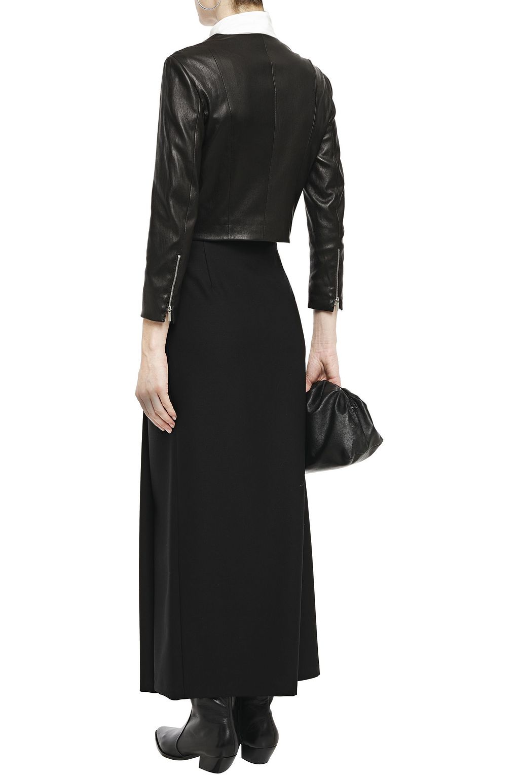 THE ROW Stanta cropped leather jacket