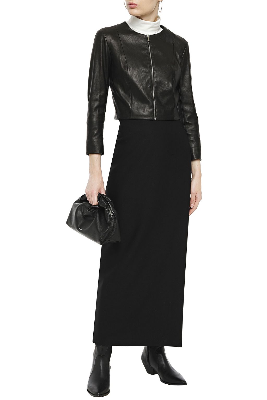 THE ROW Stanta cropped leather jacket