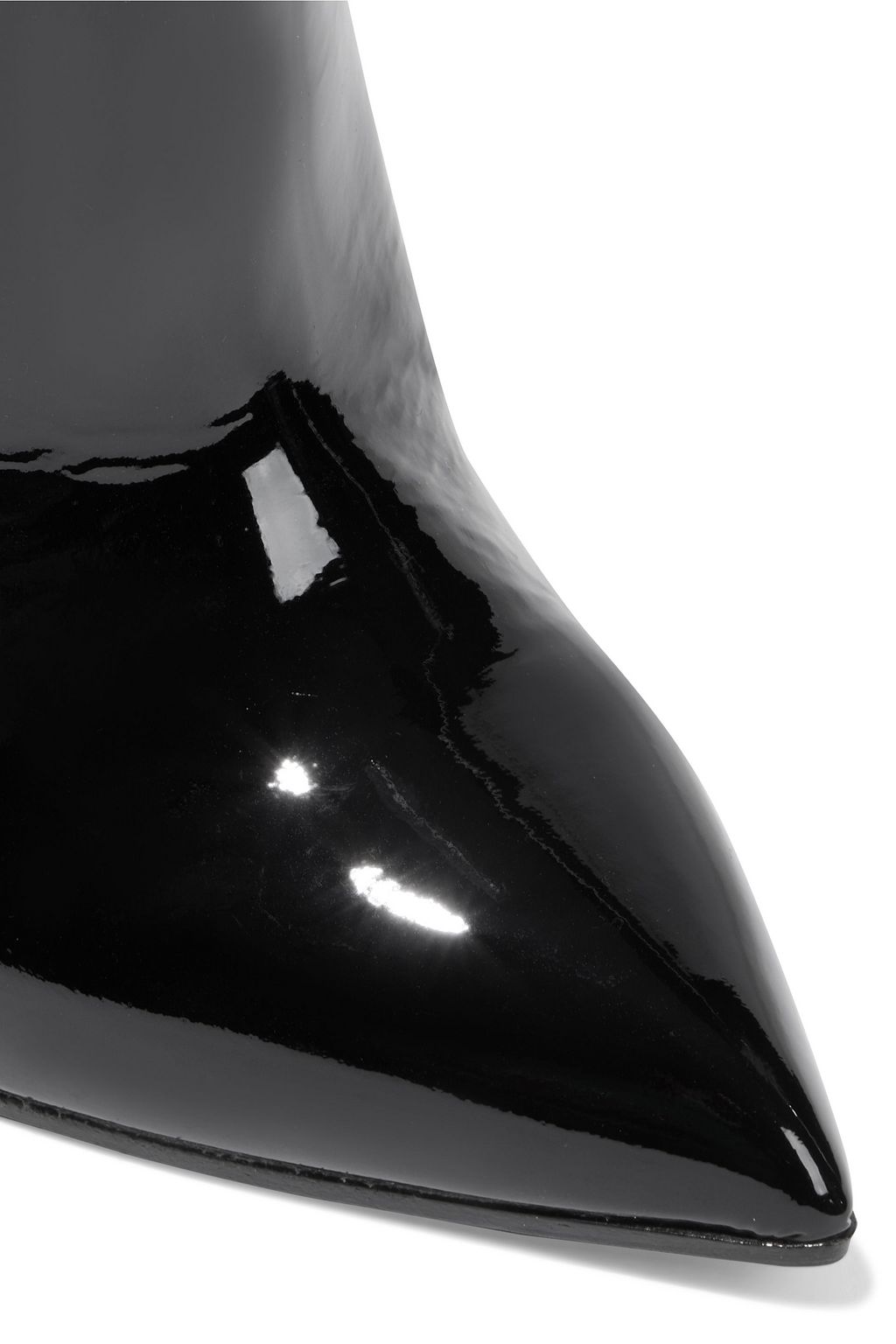 BALMAIN Inna PVC and patent-leather thigh boots