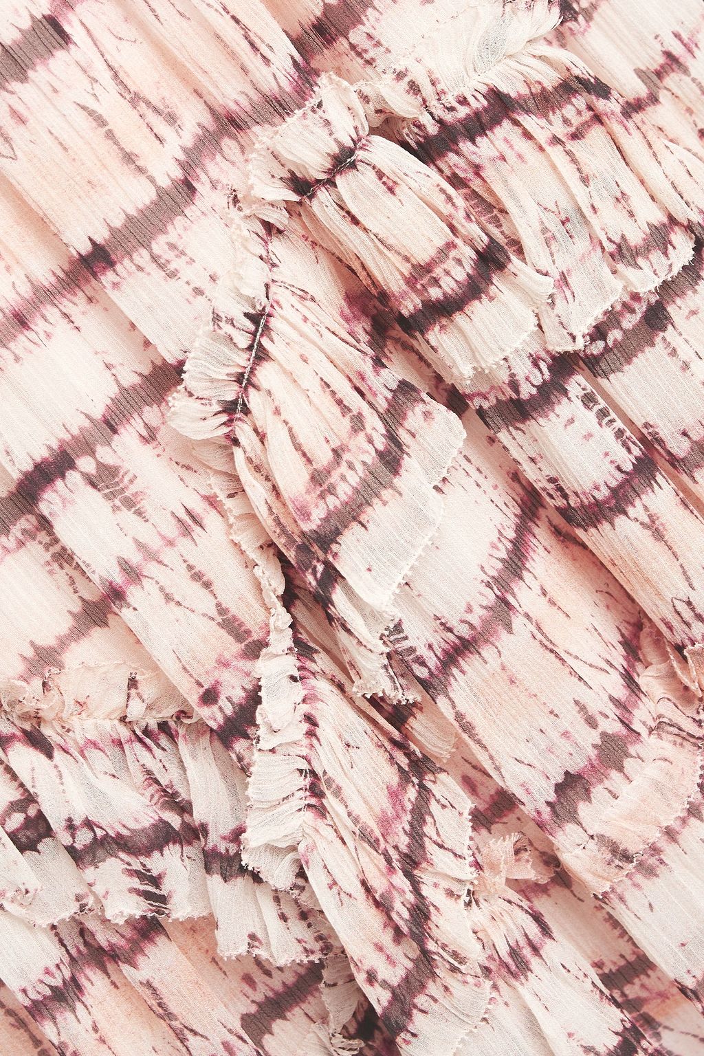 ULLA JOHNSON Ruffled printed silk-crepon mini dress