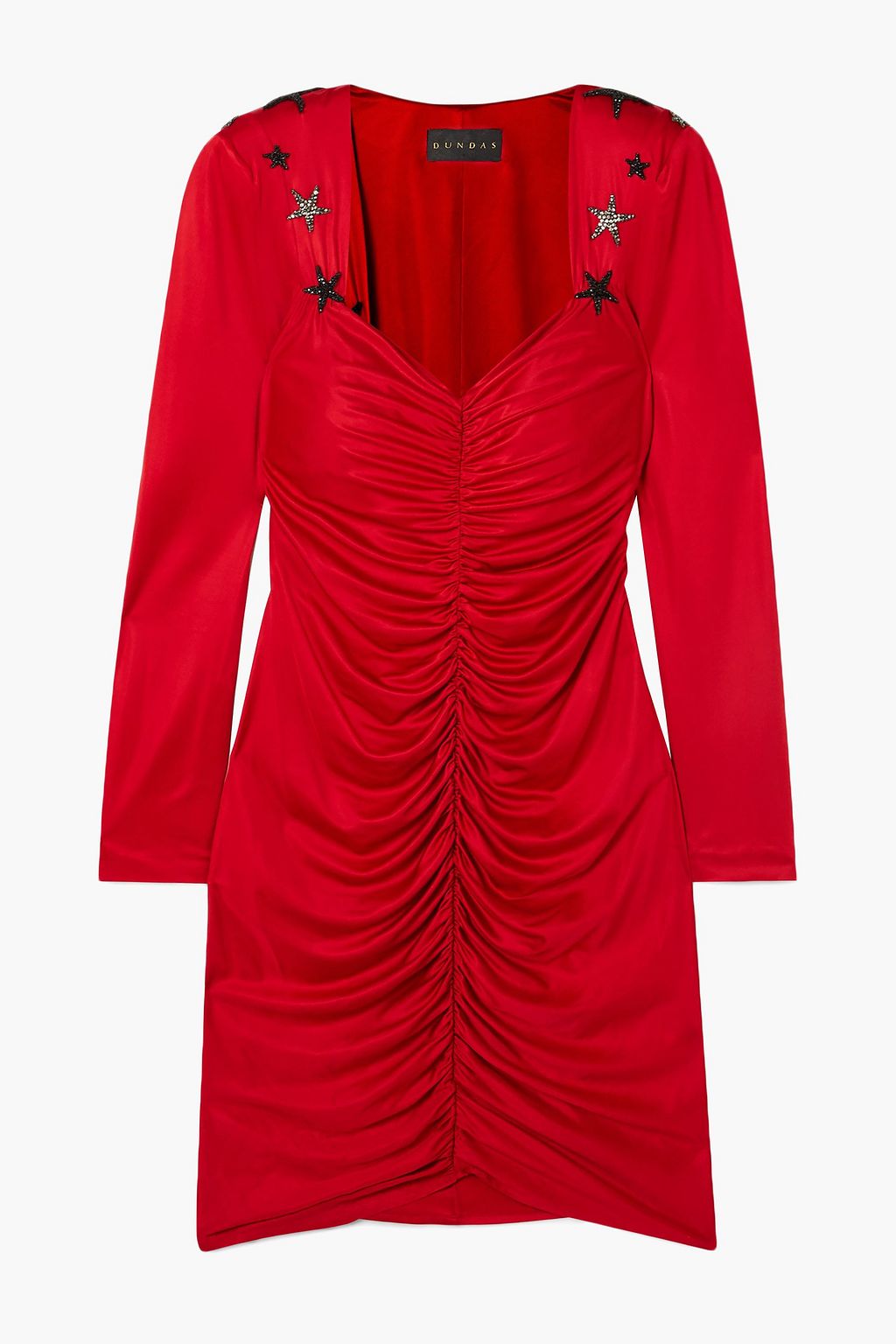 satin mini red dress