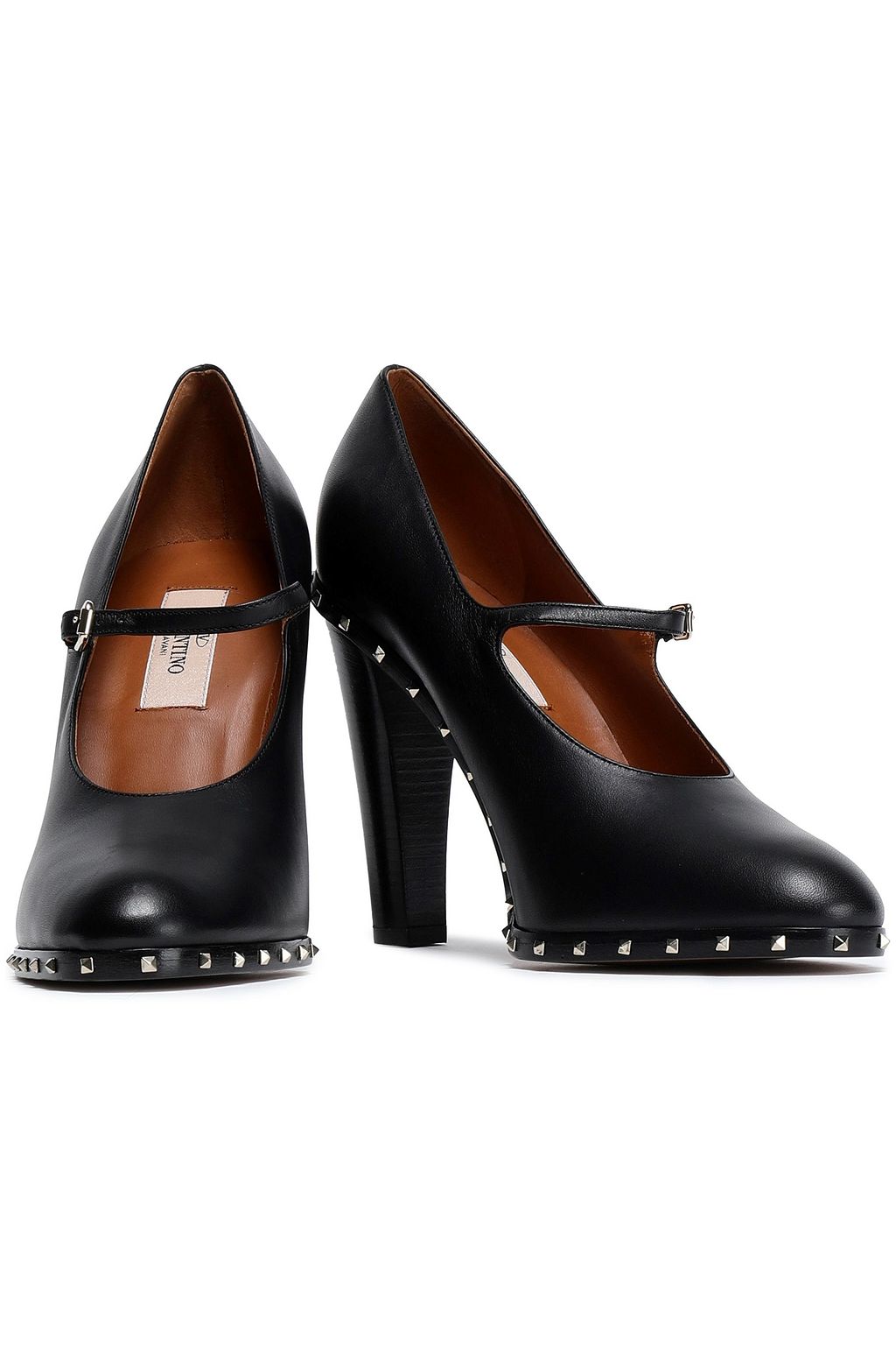VALENTINO GARAVANI Rockstud leather Mary Jane pumps