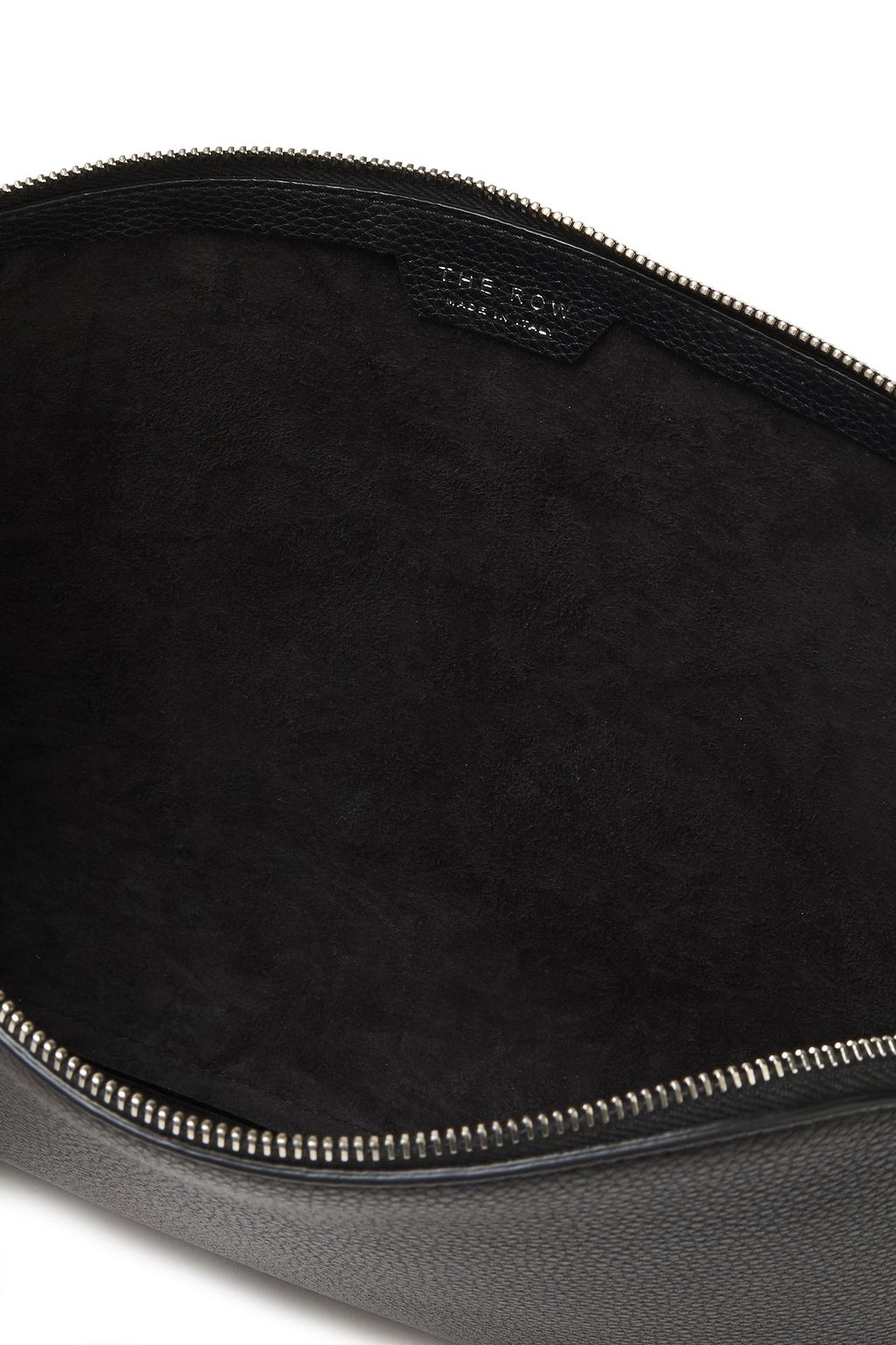 THE ROW Medium Square pebbled-leather pouch