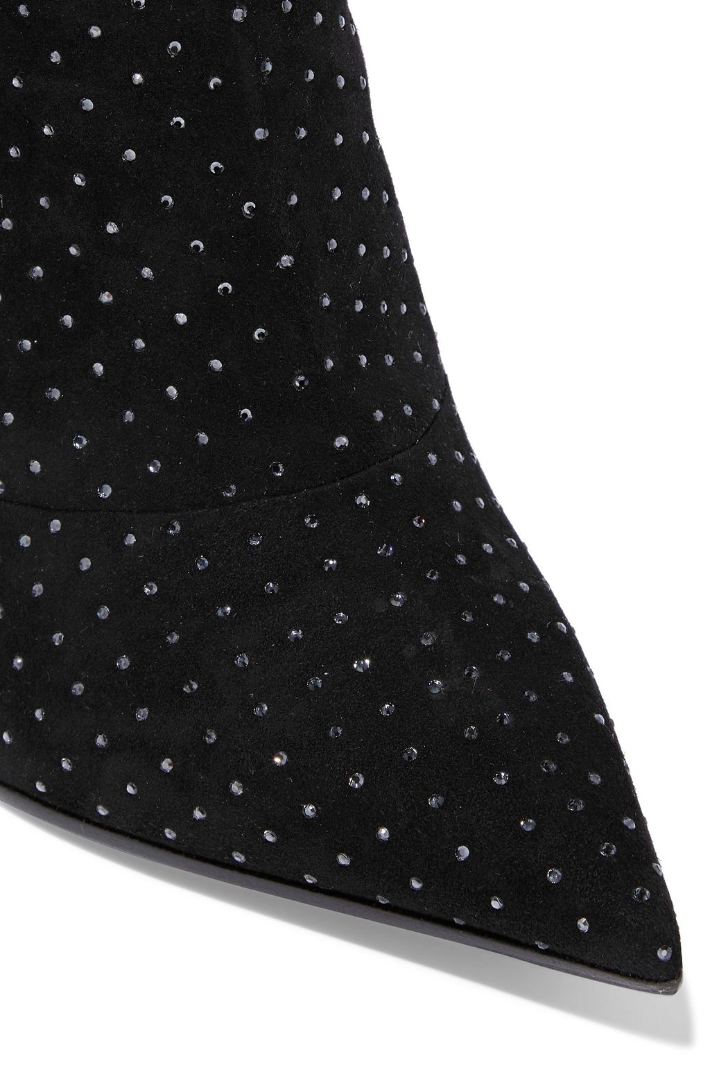 BALMAIN Blair crystal-embellished suede ankle boots