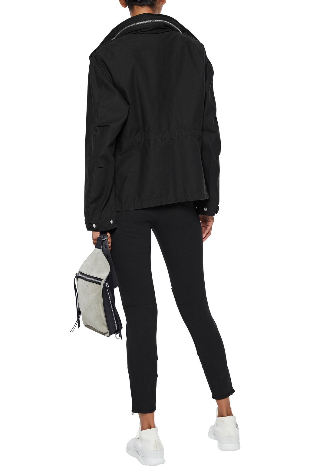3.1 PHILLIP LIM Moto-style cropped stretch cotton and modal-blend skinny pants