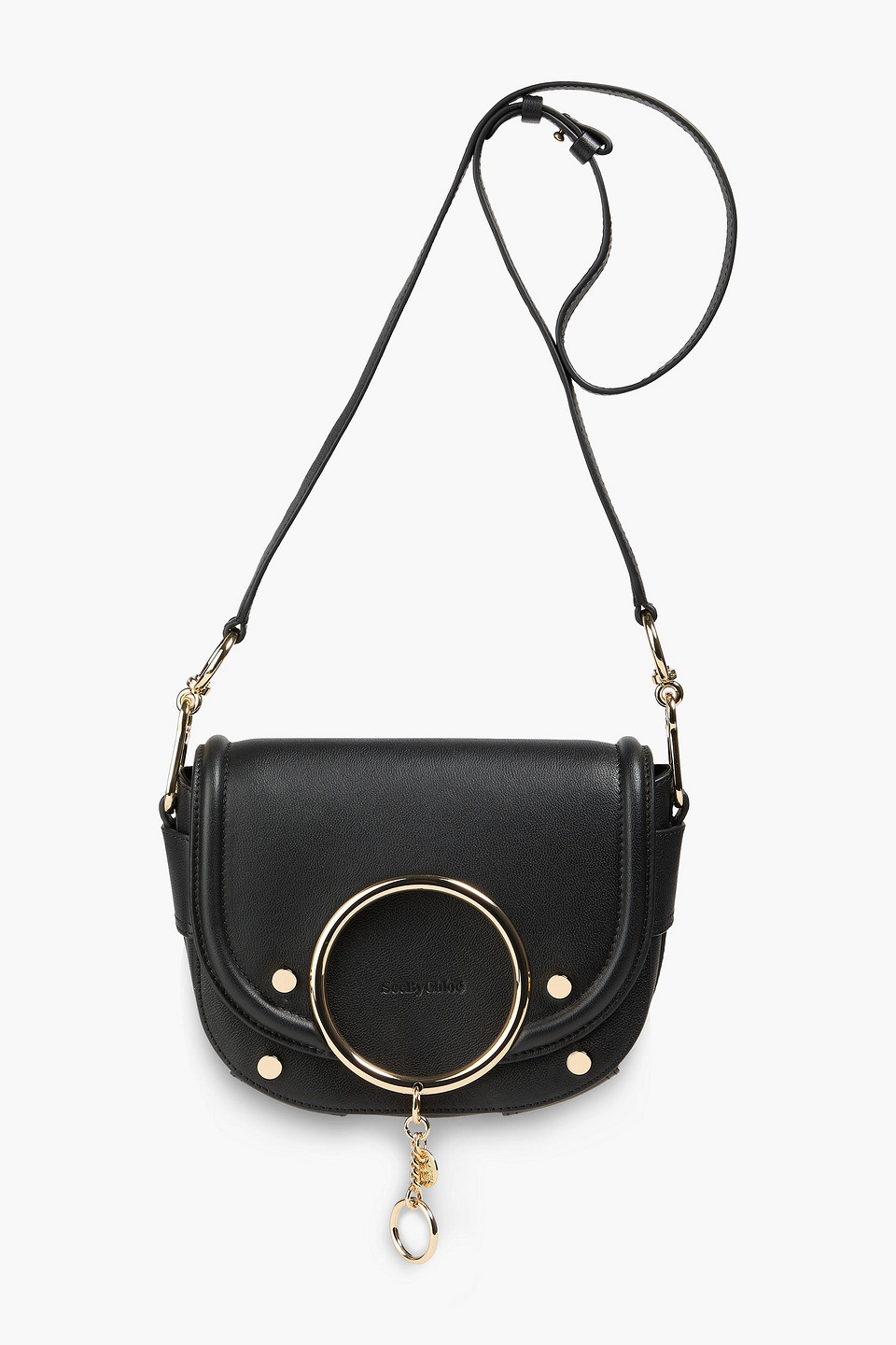 See By Chloé Mara Pebbled-leather Cross-body Bag In Black