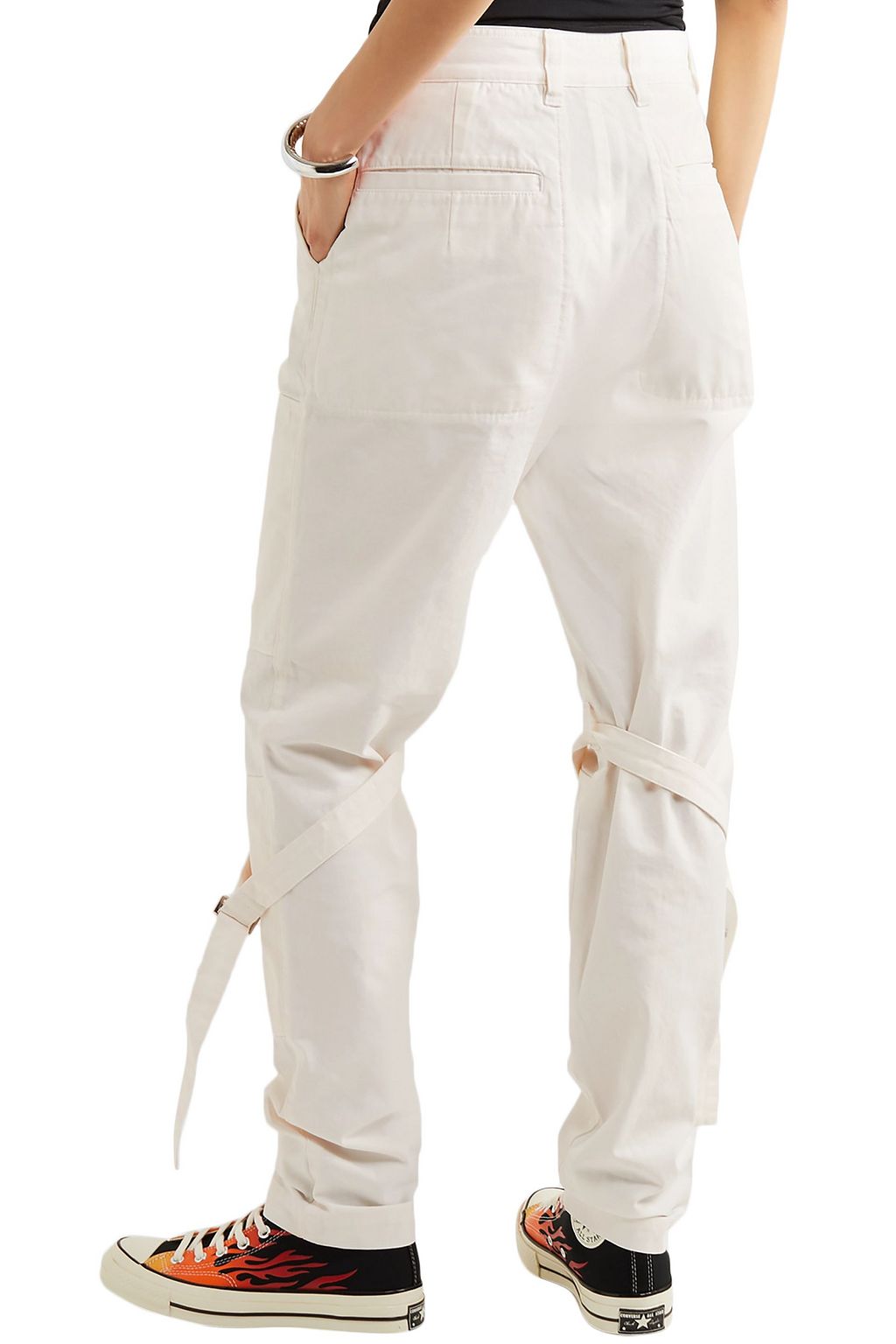 AMBUSH Zip-detailed cotton-canvas tapered pants
