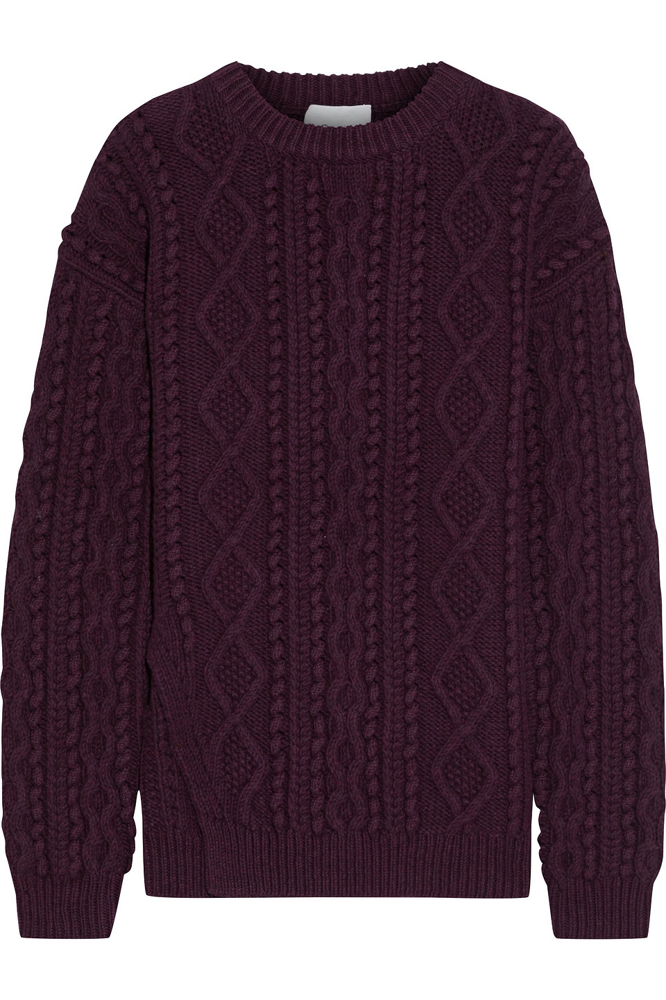 3.1 Phillip Lim Cable-knit Wool Sweater In Merlot