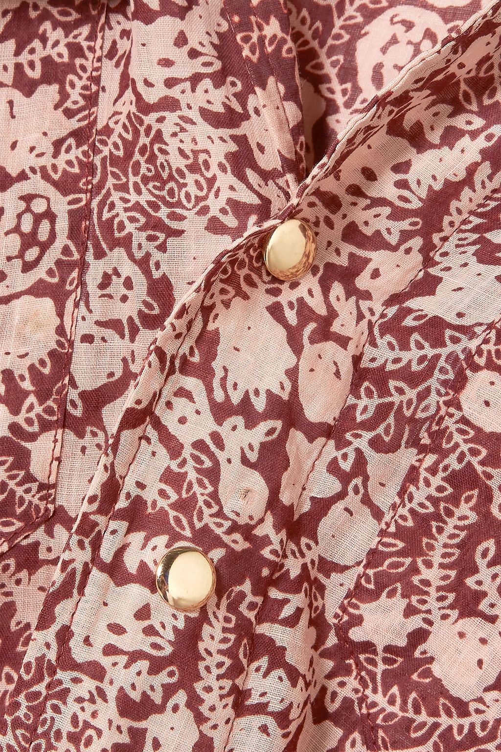 YVONNE S Belted floral-print linen jumpsuit