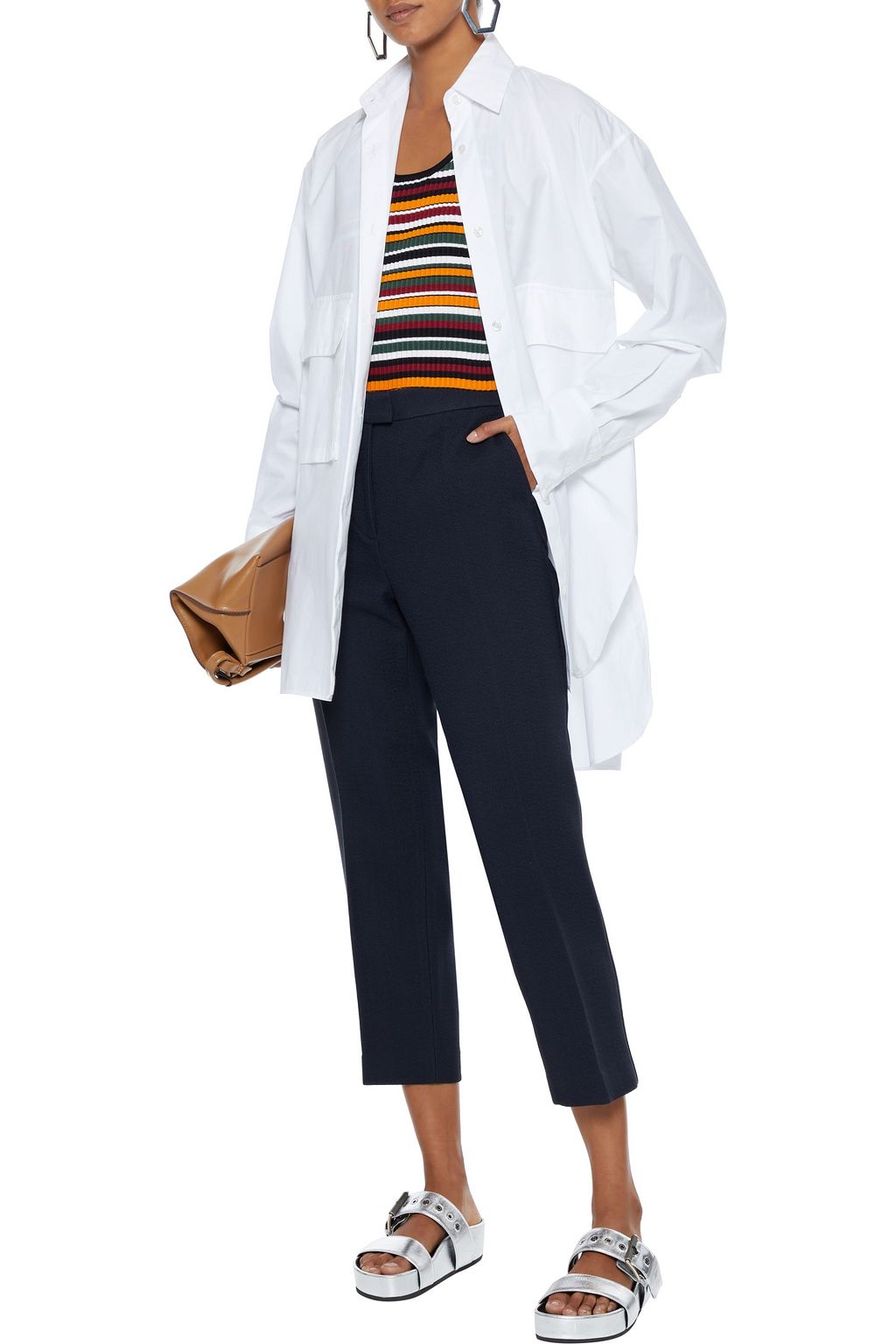3.1 PHILLIP LIM Needle cropped crepe straight-leg pants