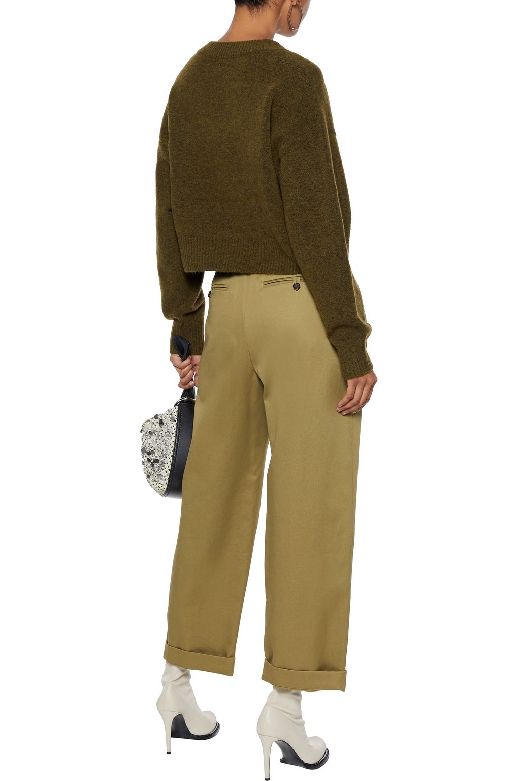 3.1 PHILLIP LIM Cropped brushed knitted sweater
